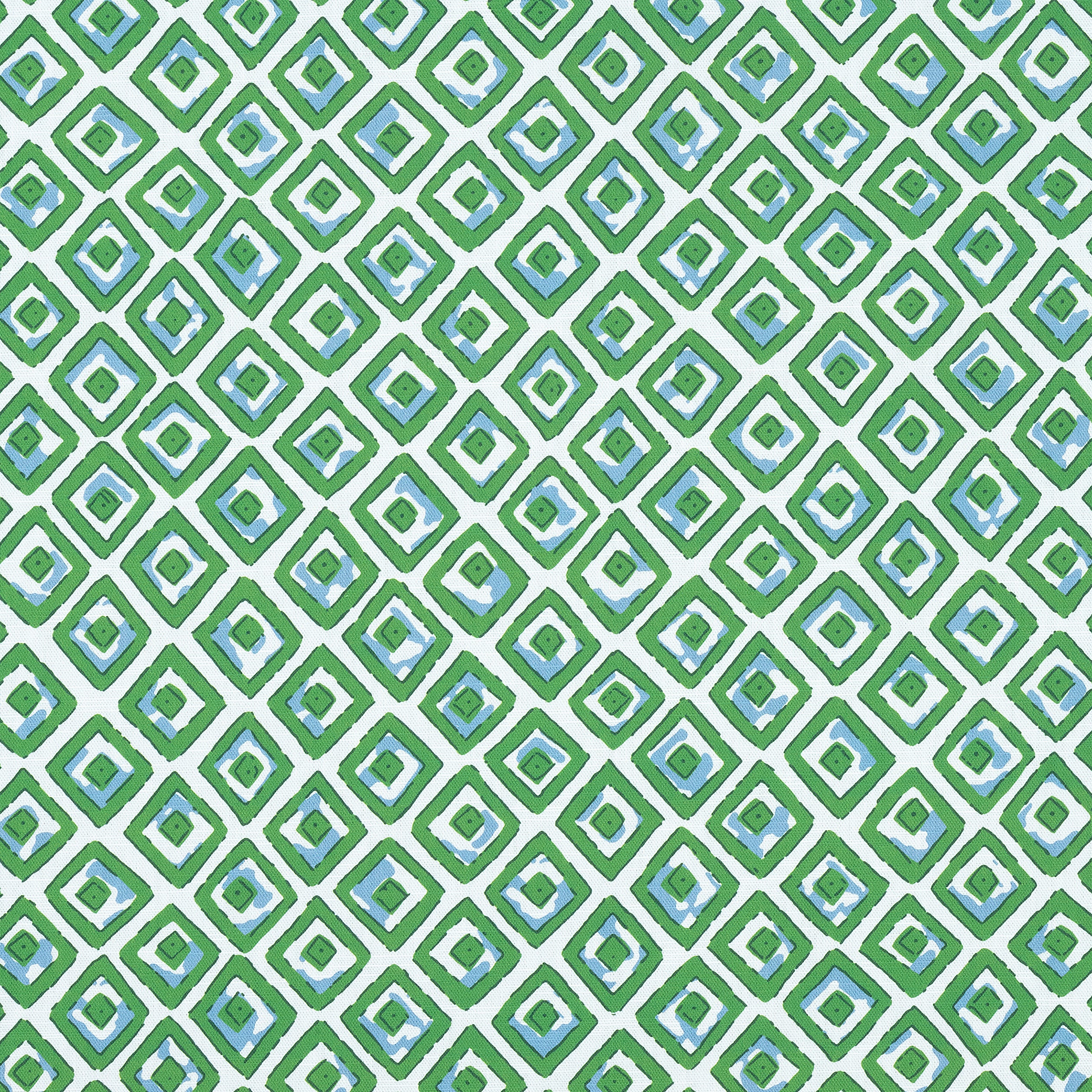 Indian Diamond fabric in green color - pattern number F910659 - by Thibaut in the Ceylon collection