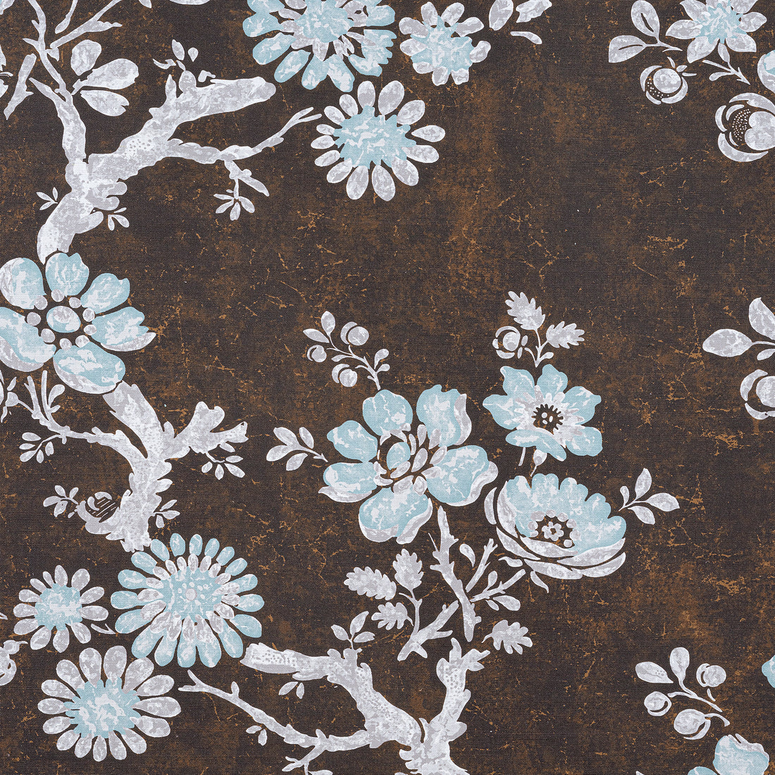 Claudette fabric in brown color - pattern number F910817 - by Thibaut in the Heritage collection