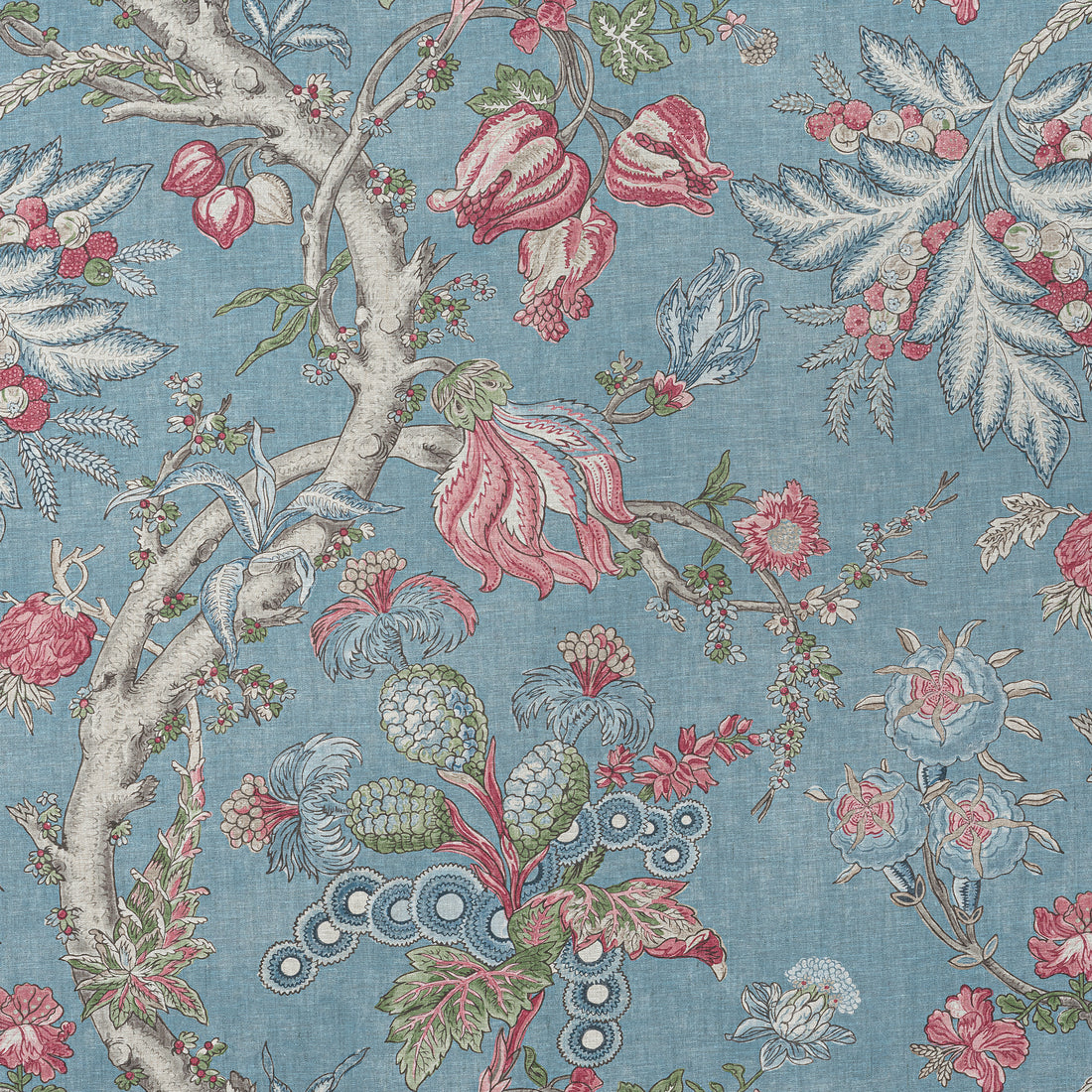 Chatelain fabric in robins egg color - pattern number F910847 - by Thibaut in the Heritage collection