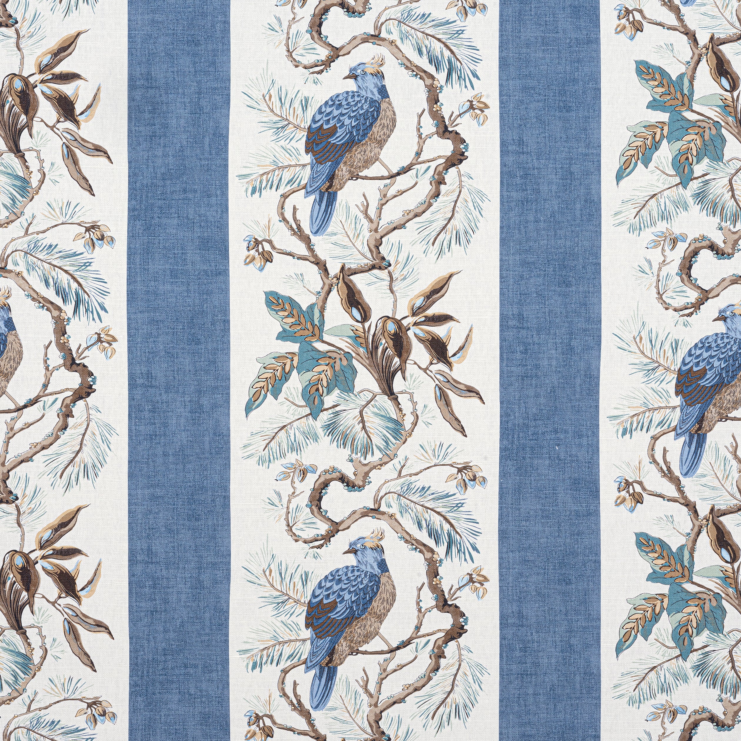 Williamson fabric in blue color - pattern number F910861 - by Thibaut in the Heritage collection