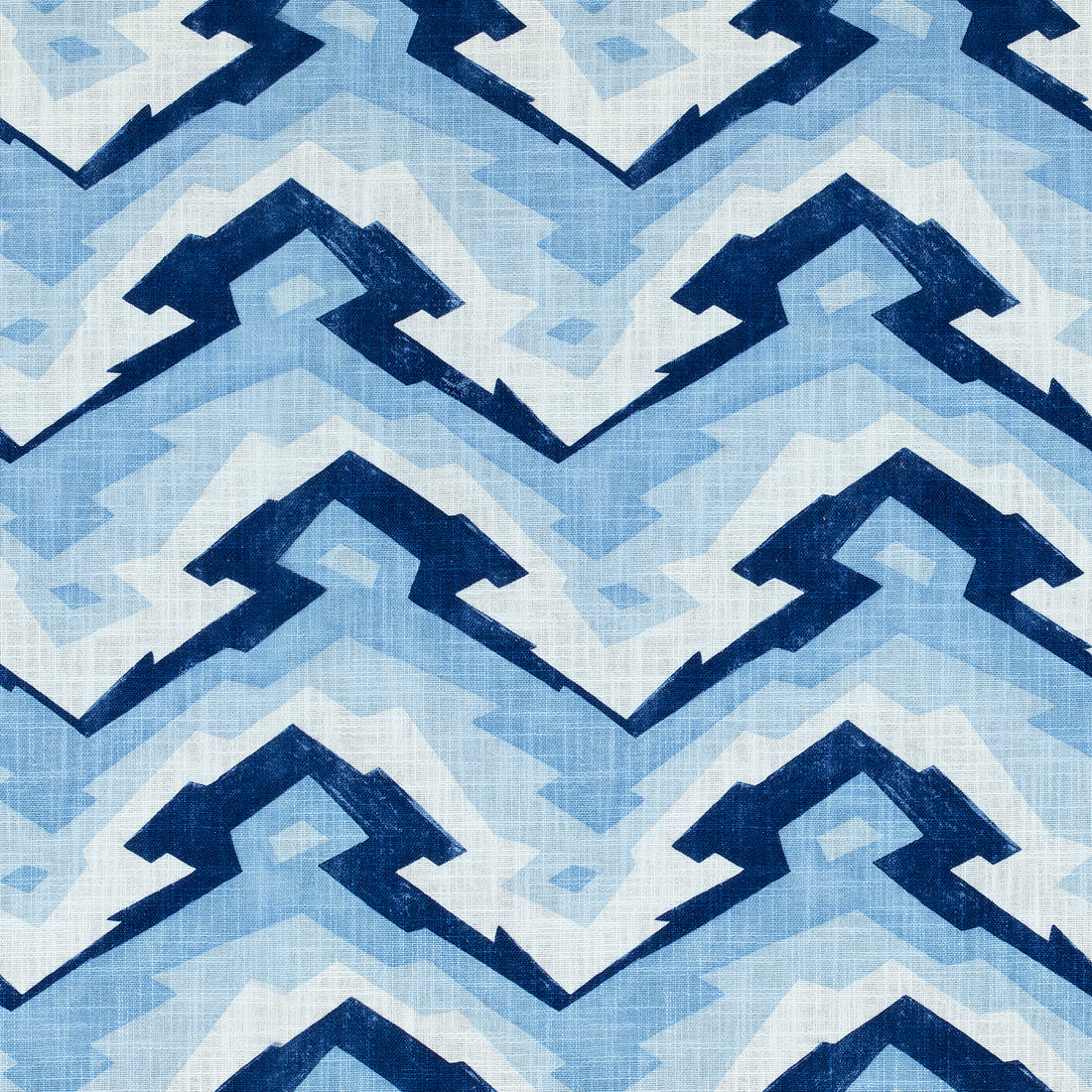 Deco Mountain fabric in blue color - pattern number F913077 - by Thibaut in the Summer House collection