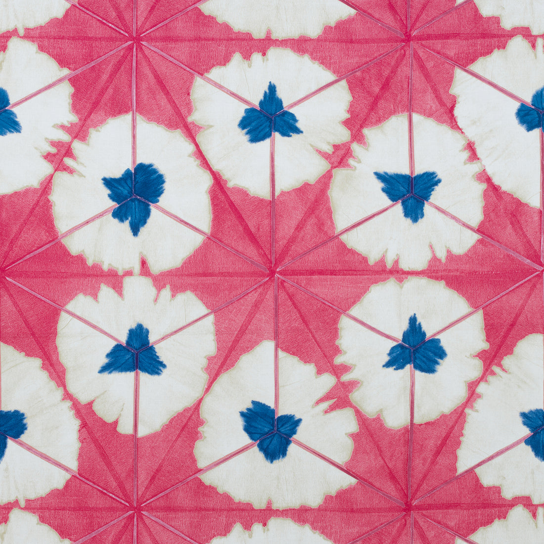 Sunburst fabric in pink and blue color - pattern number F913087 - by Thibaut in the Summer House collection