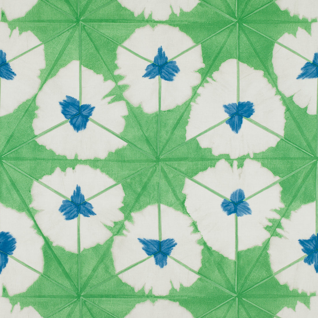 Sunburst fabric in emerald green color - pattern number F913088 - by Thibaut in the Summer House collection