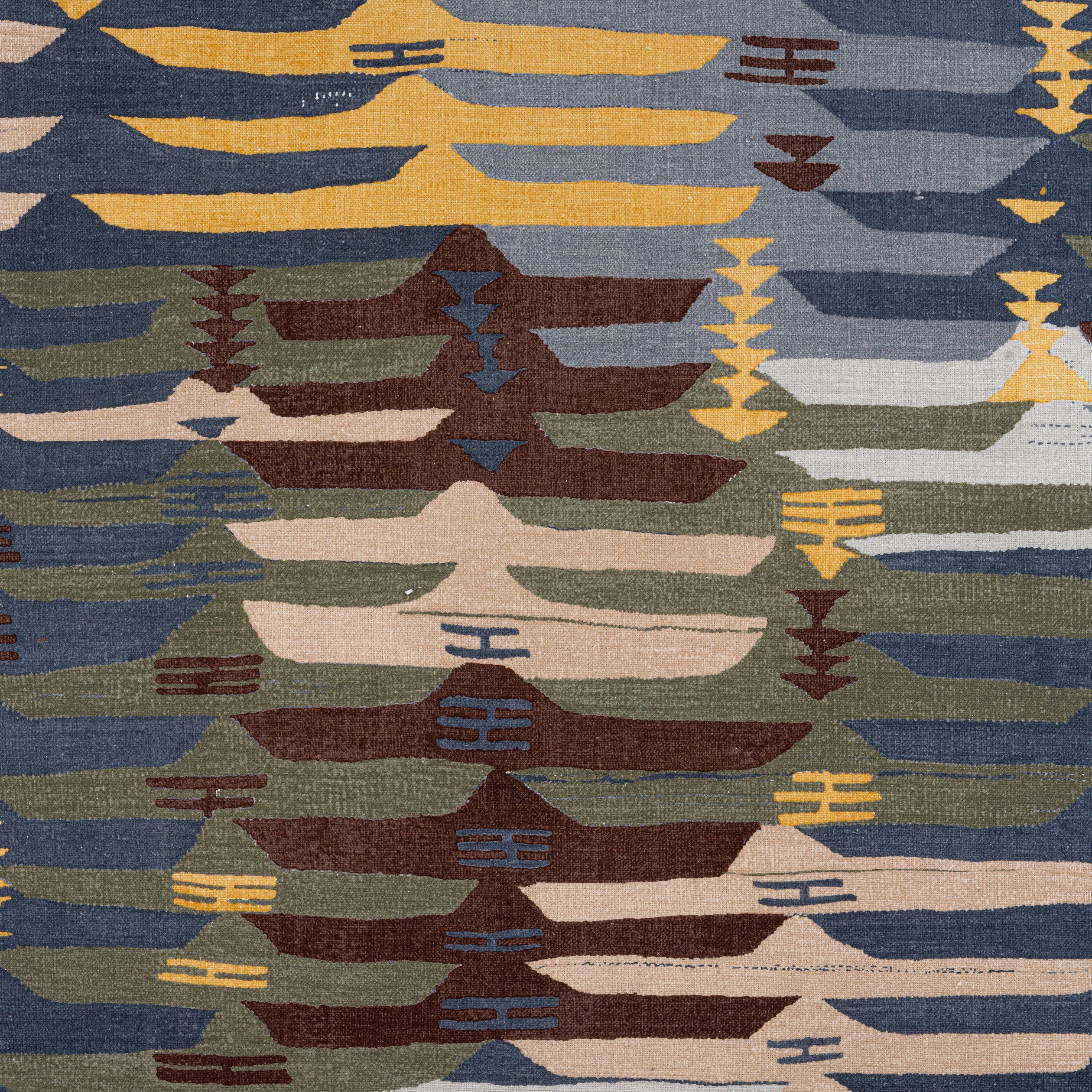 Rio Grande fabric in bluestone and moss color - pattern number F913209 - by Thibaut in the Mesa collection