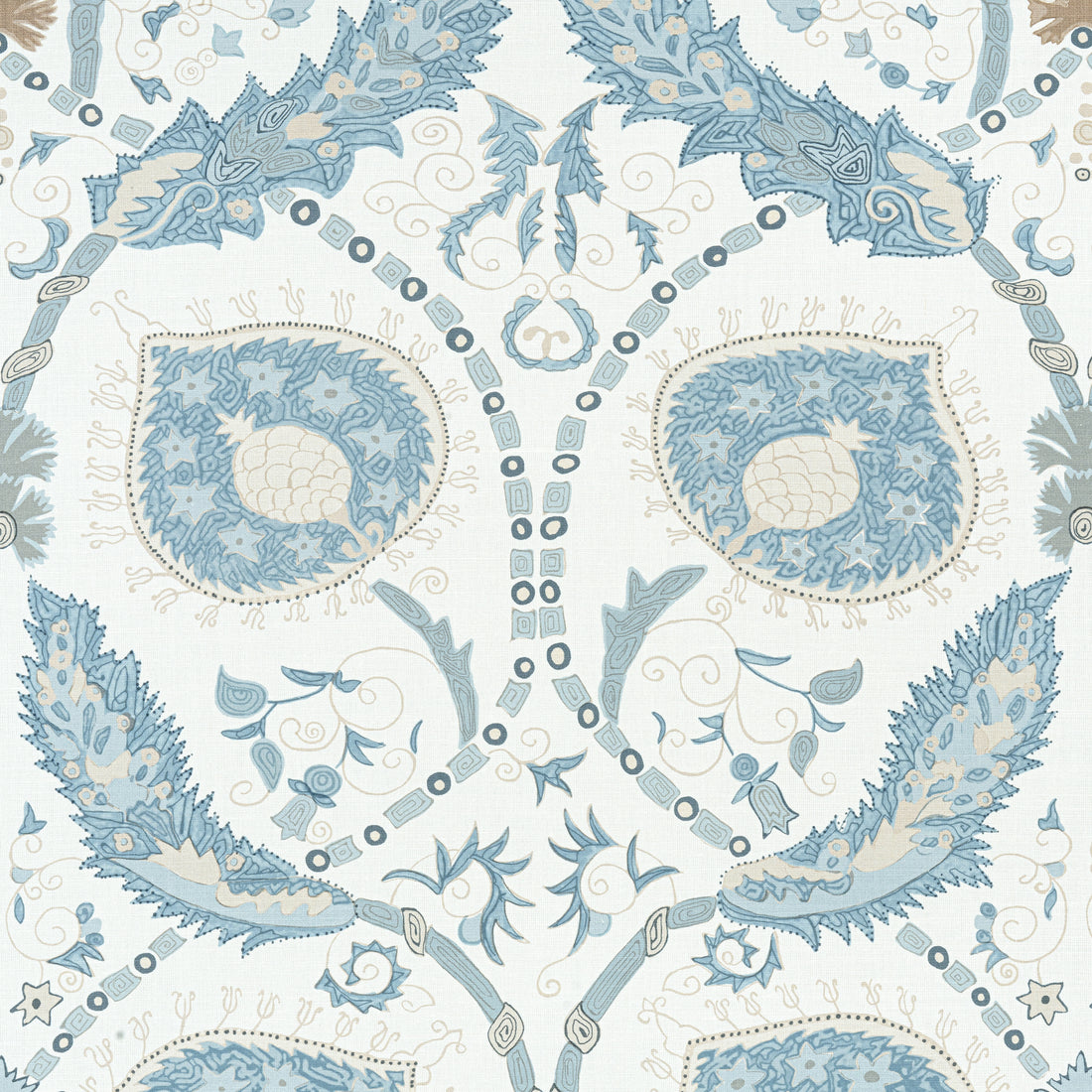 Lewis fabric in spa blue color - pattern number F913215 - by Thibaut in the Mesa collection