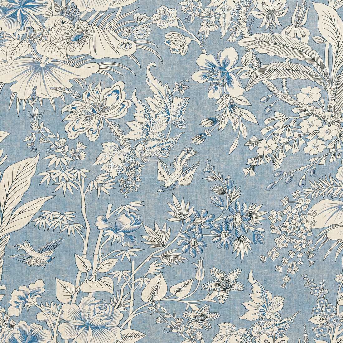 Rosalind fabric in blue - pattern number F913602 - by Thibaut in the Grand Palace collection