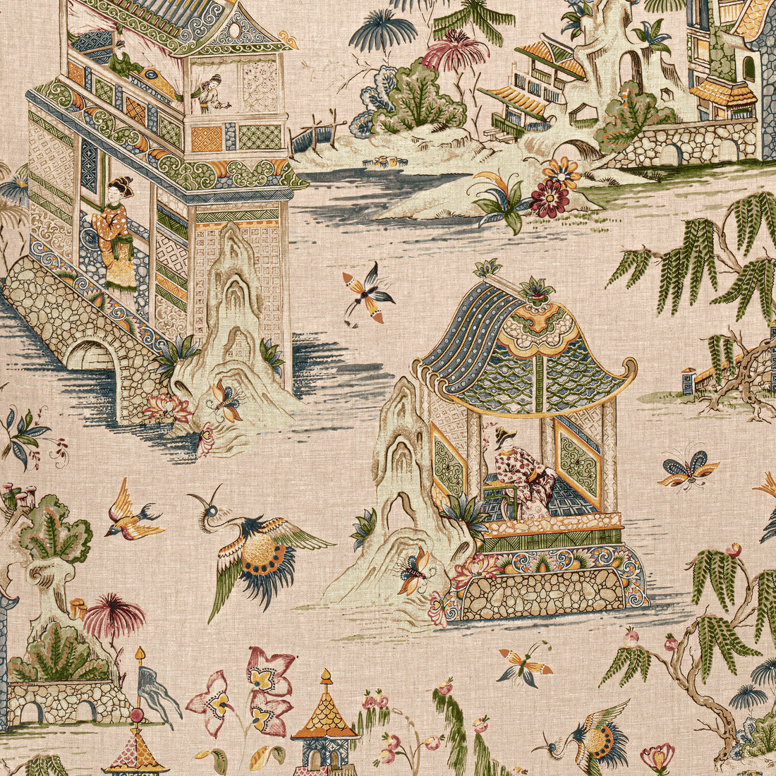 Grand Palace fabric in blush - pattern number F913616 - by Thibaut in the Grand Palace collection