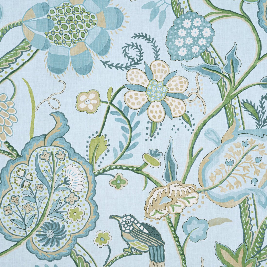 Windsor fabric in spa blue color - pattern number F914304 - by Thibaut in the Canopy collection