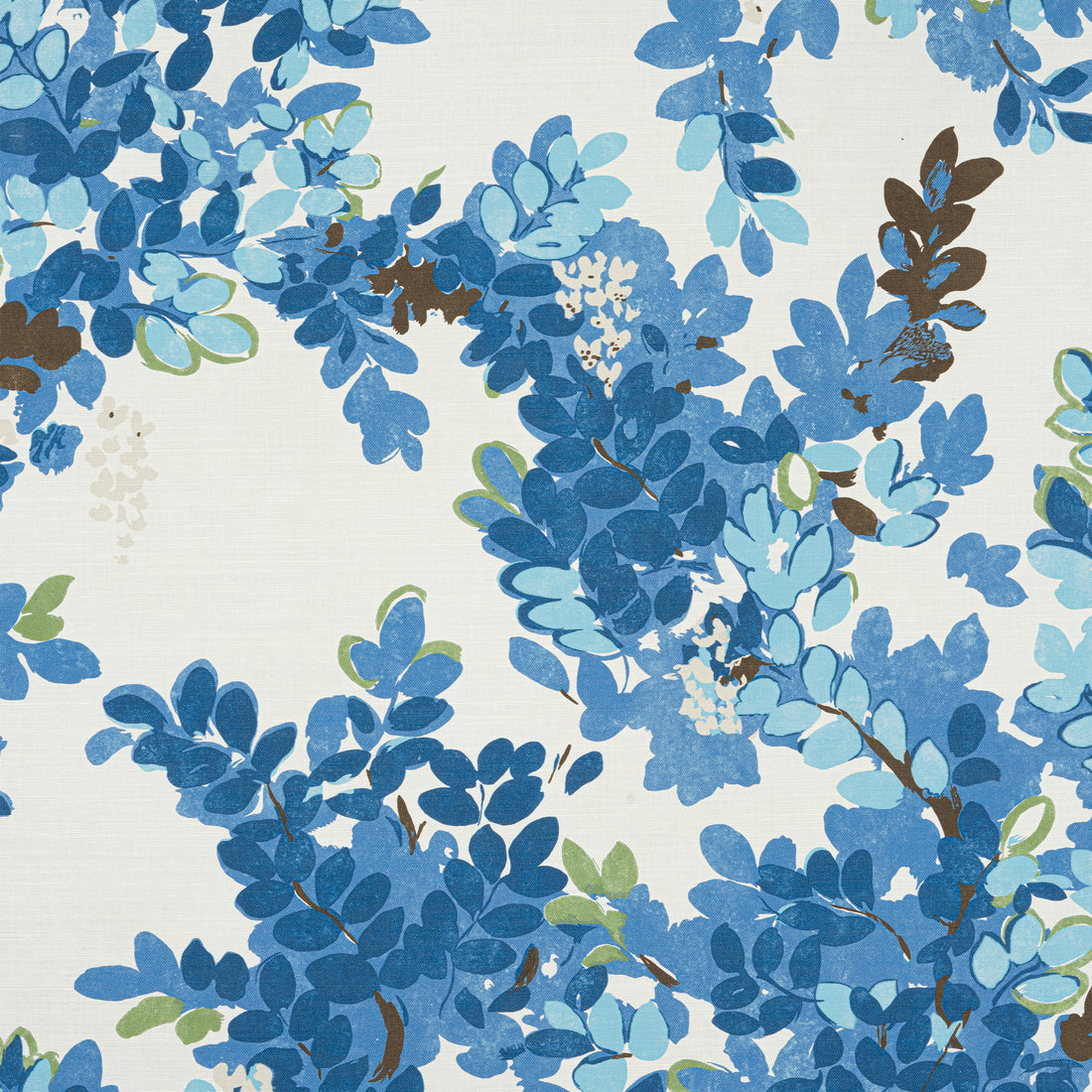 Central Park fabric in blue and green color - pattern number F914330 - by Thibaut in the Canopy collection