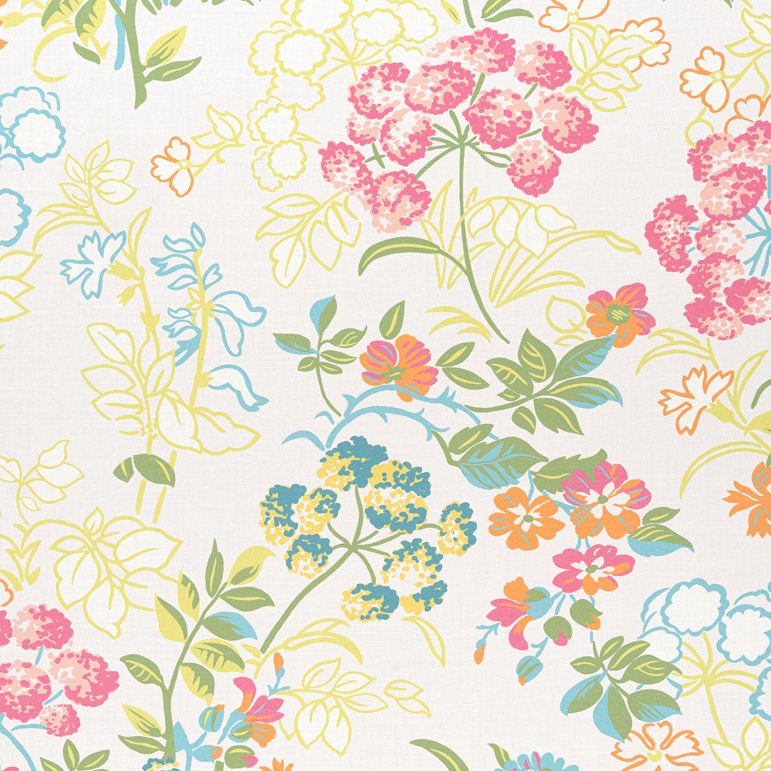 Spring Garden fabric in cream color - pattern number F914340 - by Thibaut in the Canopy collection