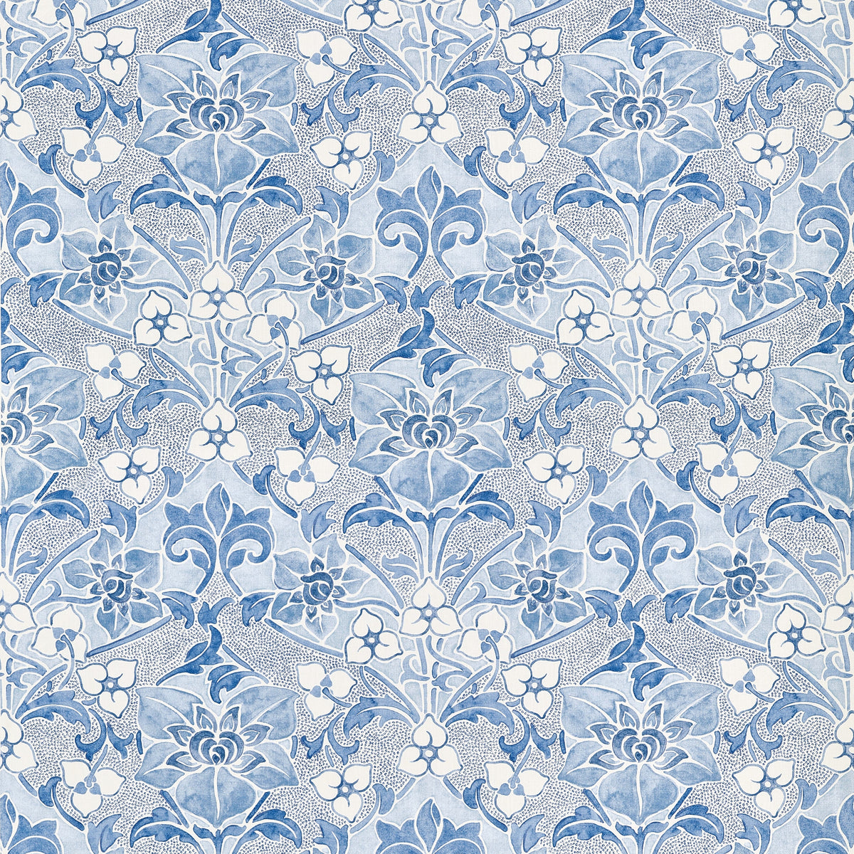 Woodford fabric in Blue color - pattern number F914602 - by Thibaut in the Fairhaven collection