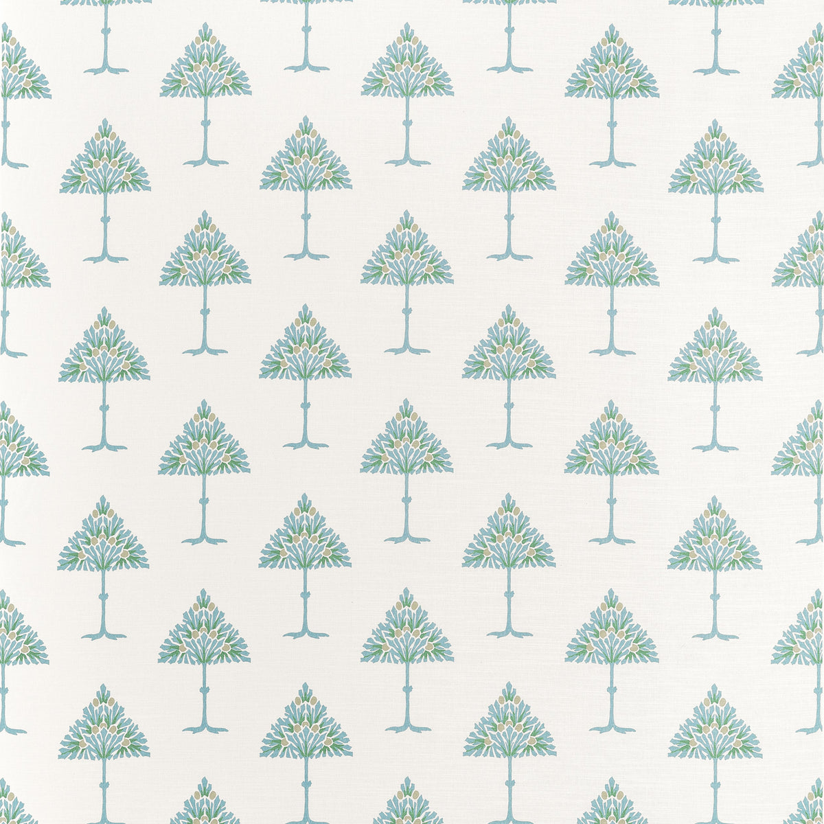 May Tree fabric in Spa Blue color - pattern number F914613 - by Thibaut in the Fairhaven collection