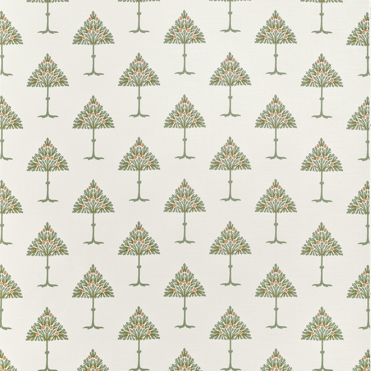 May Tree fabric in Sage and Apricot color - pattern number F914614 - by Thibaut in the Fairhaven collection