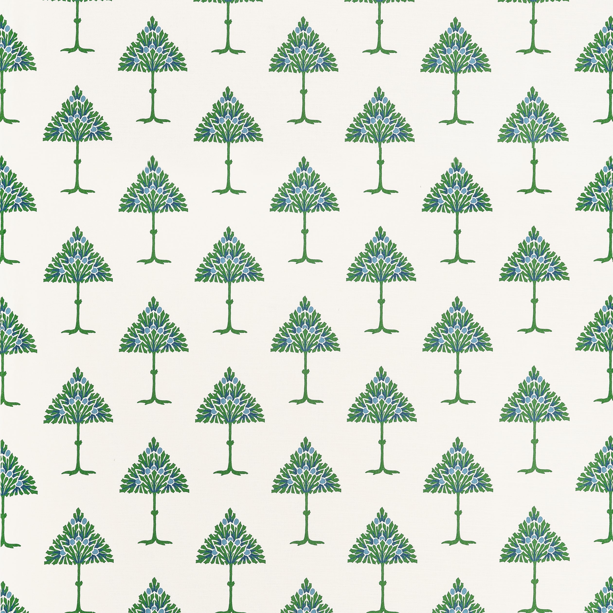 May Tree fabric in Blue and Green color - pattern number F914615 - by Thibaut in the Fairhaven collection