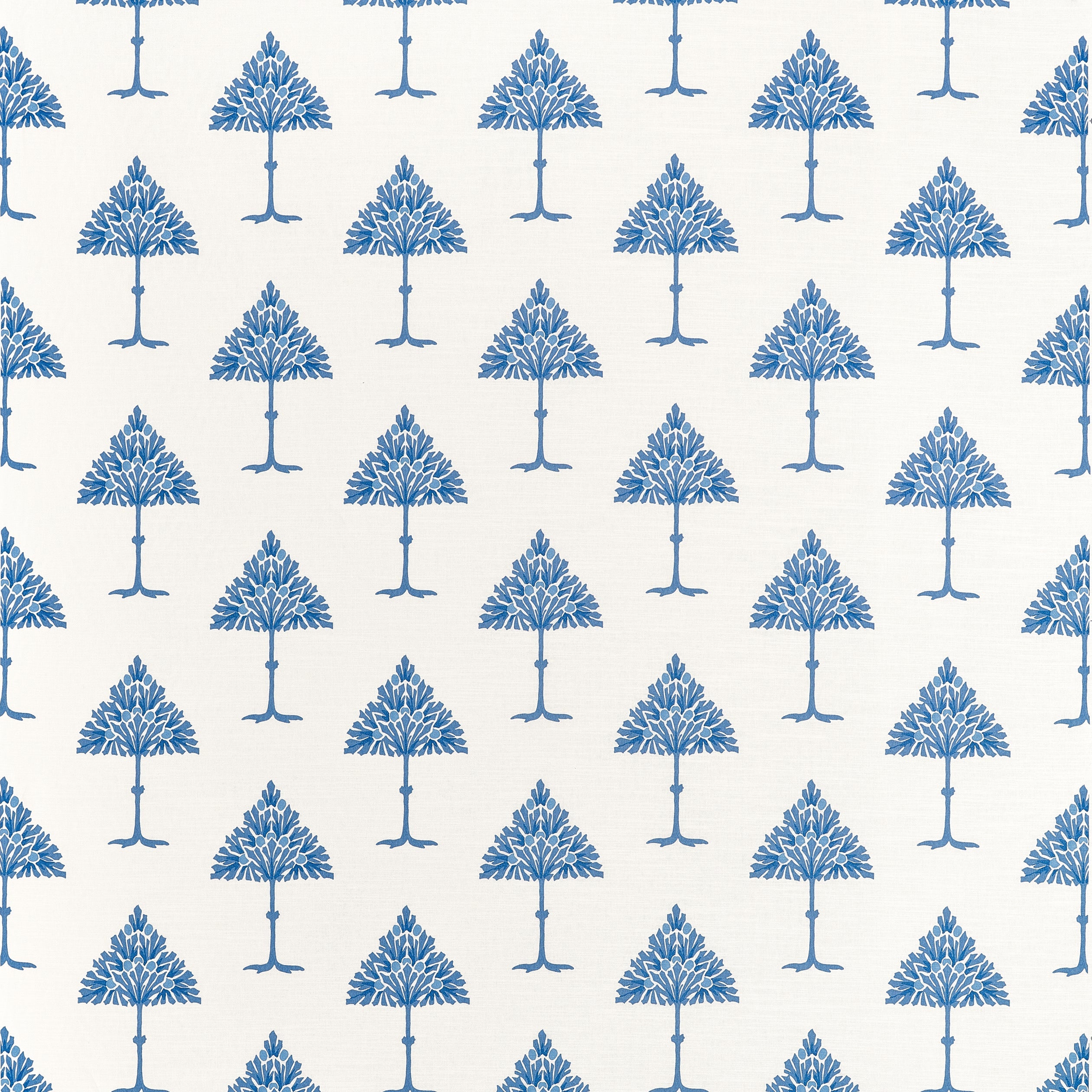 May Tree fabric in Blue and White color - pattern number F914616 - by Thibaut in the Fairhaven collection