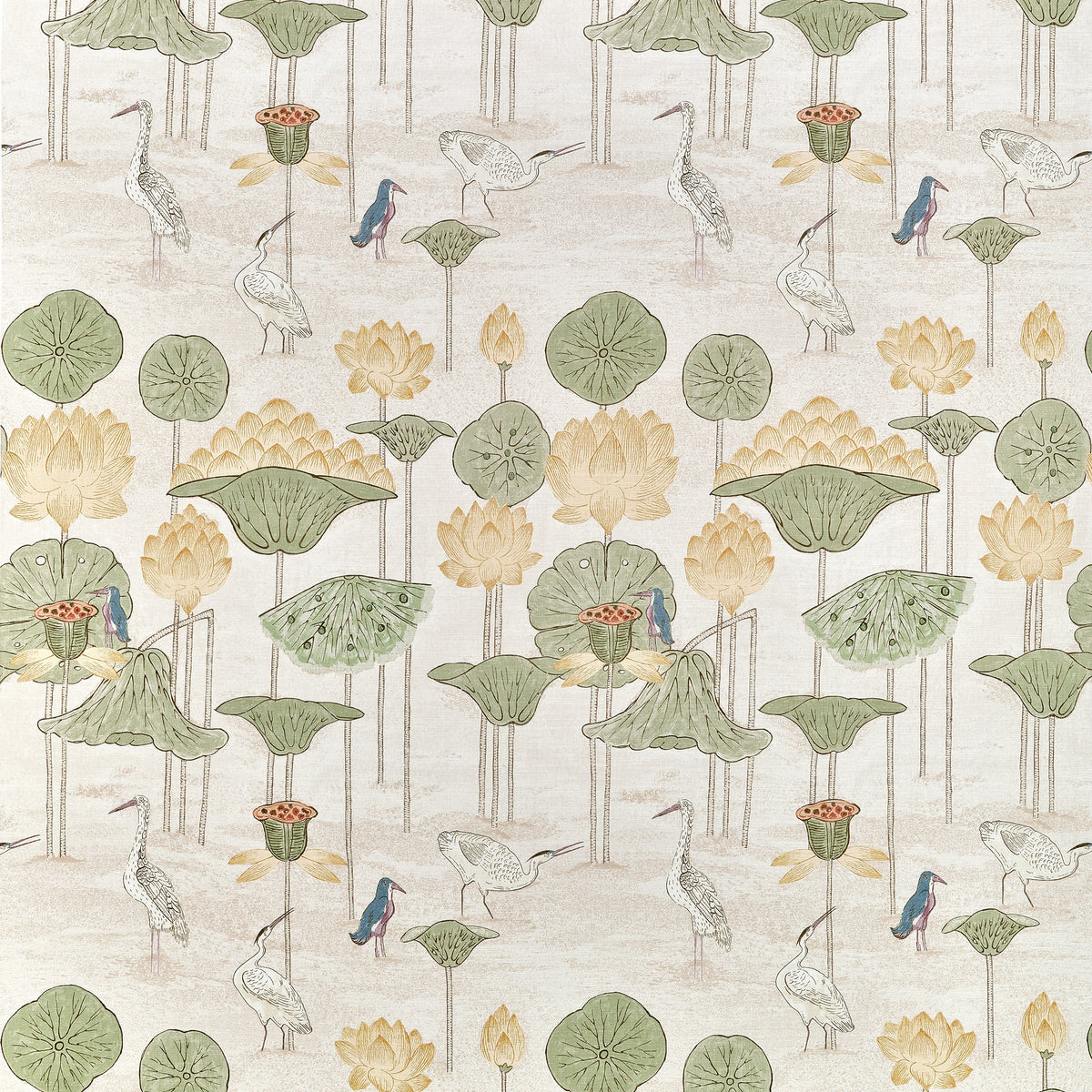 Malea fabric in Gold color - pattern number F914634 - by Thibaut in the Fairhaven collection