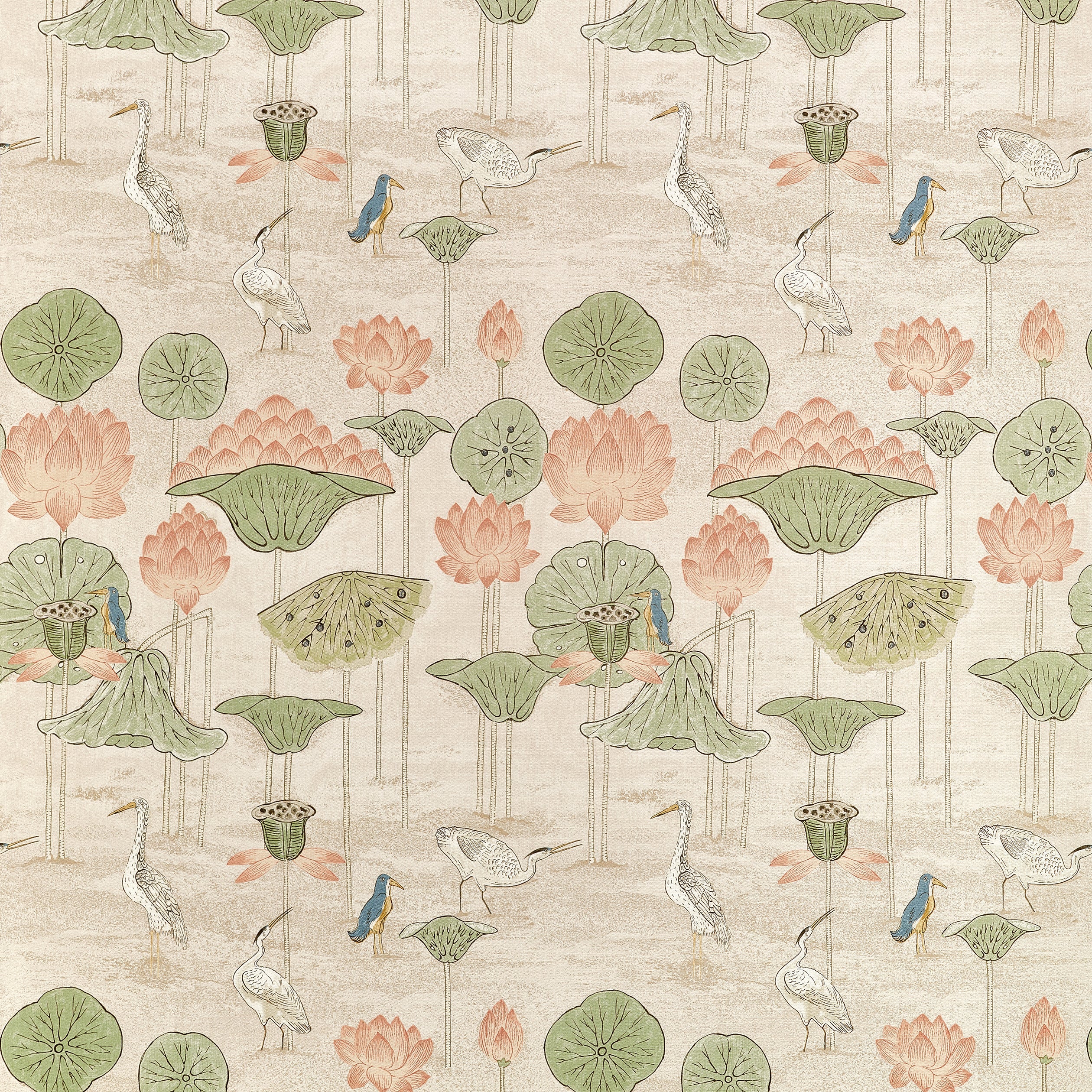 Malea fabric in Apricot color - pattern number F914635 - by Thibaut in the Fairhaven collection