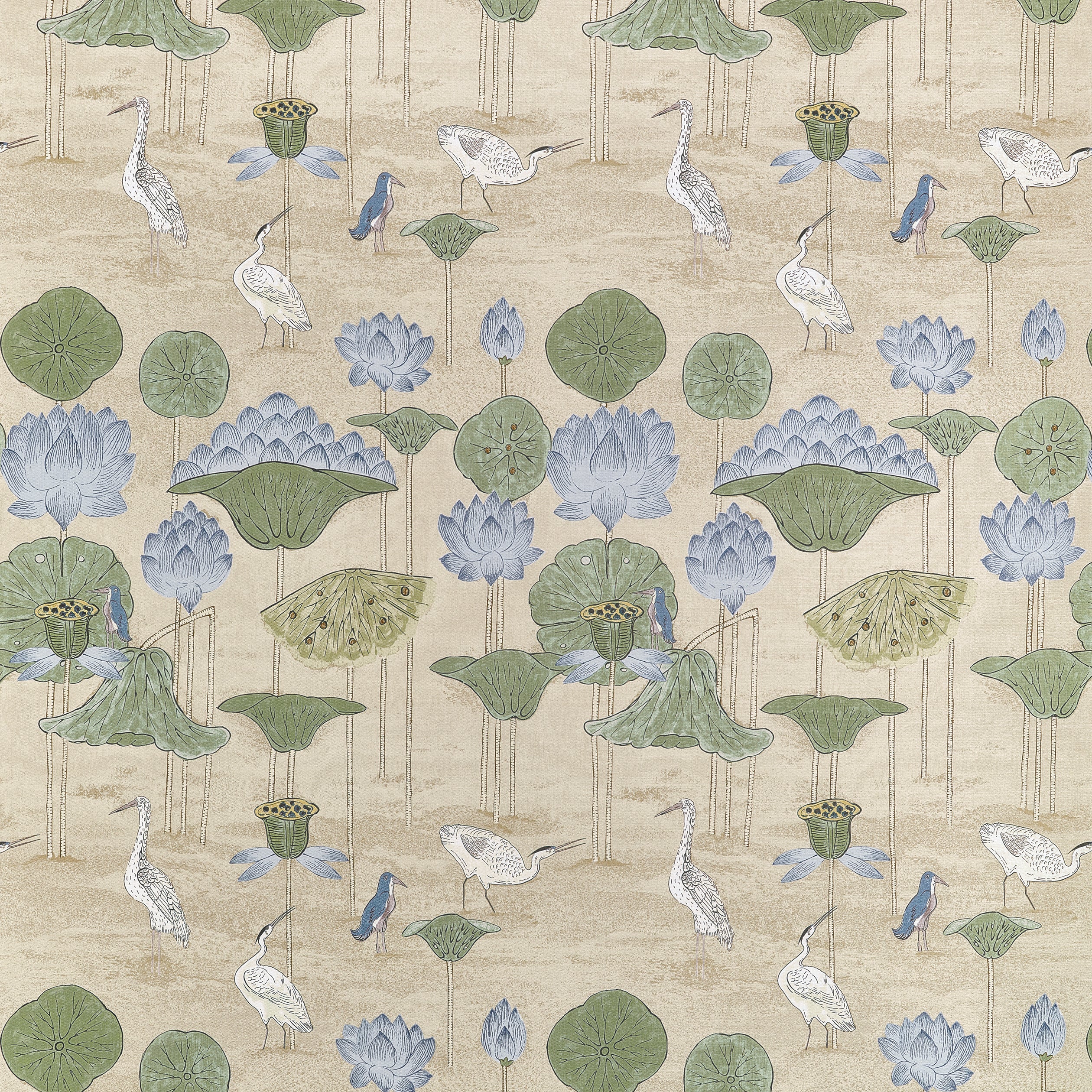 Malea fabric in Sage and Blue color - pattern number F914638 - by Thibaut in the Fairhaven collection
