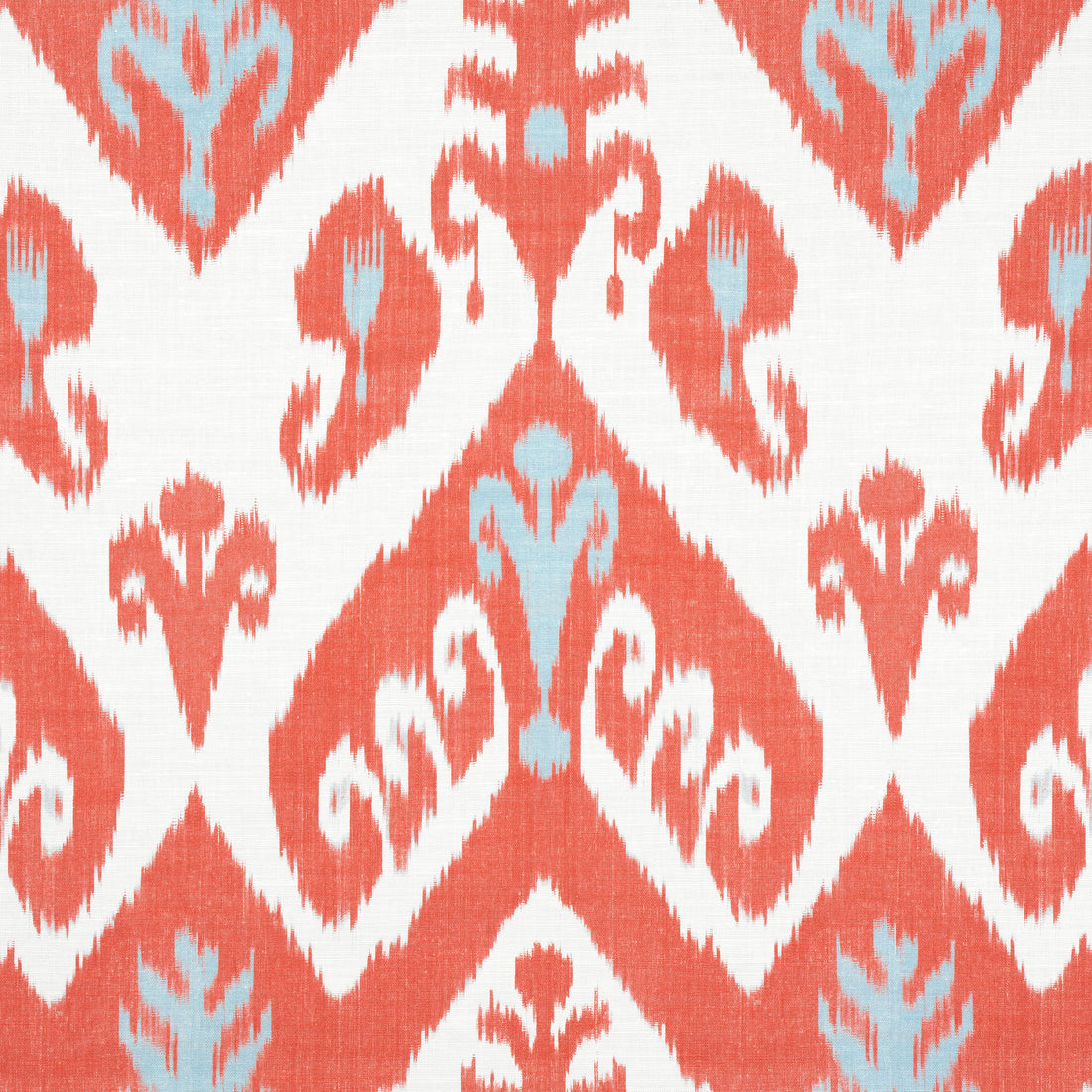 Indies Ikat fabric in coral color - pattern number F916247 - by Thibaut in the Kismet collection