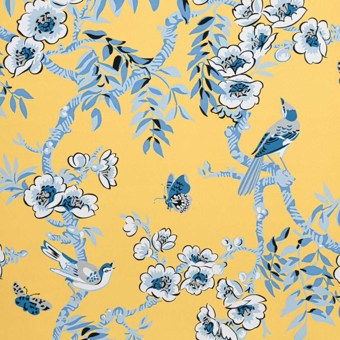 Yukio fabric in yellow color - pattern number F920840 - by Thibaut in the Eden collection