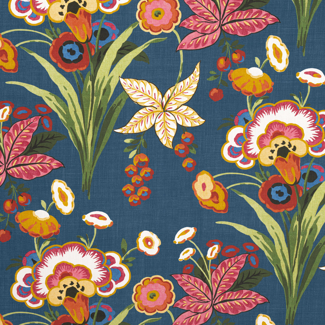 Pasadena fabric in navy color - pattern number F920854 - by Thibaut in the Eden collection