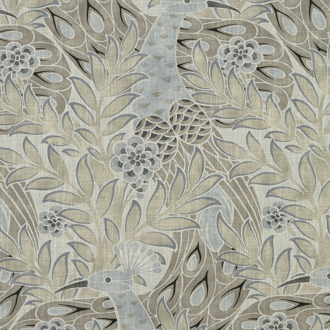 Desmond fabric in beige and grey color - pattern number F92921 - by Thibaut in the Paramount collection