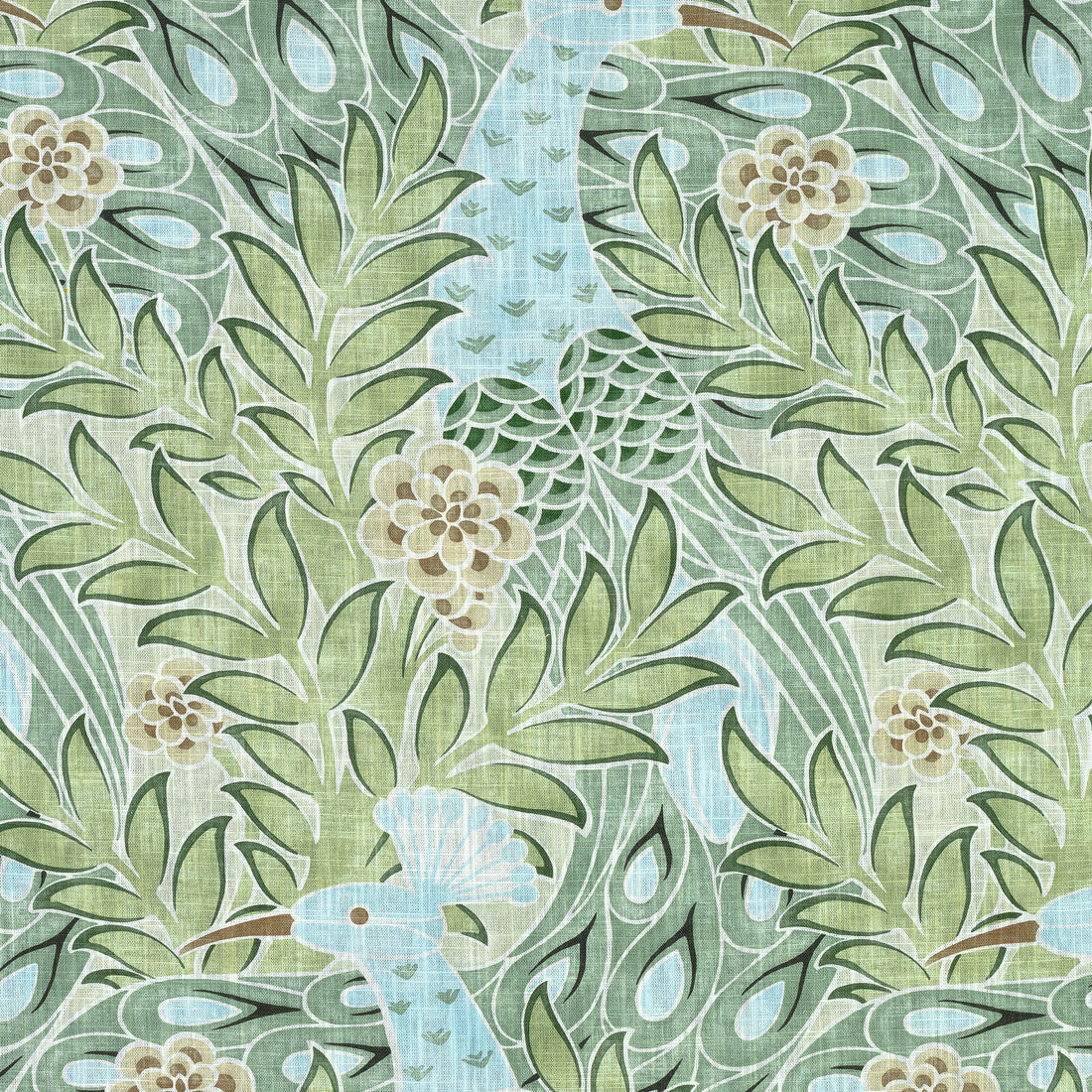 Desmond fabric in aqua and green color - pattern number F92922 - by Thibaut in the Paramount collection