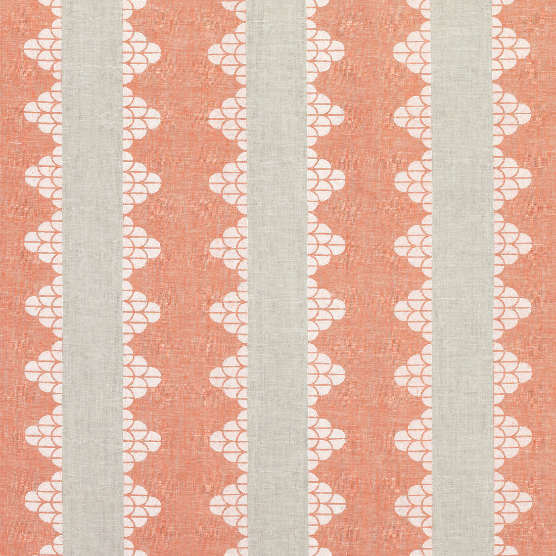 Dhara Stripe fabric in orange color - pattern number F92936 - by Thibaut in the Paramount collection