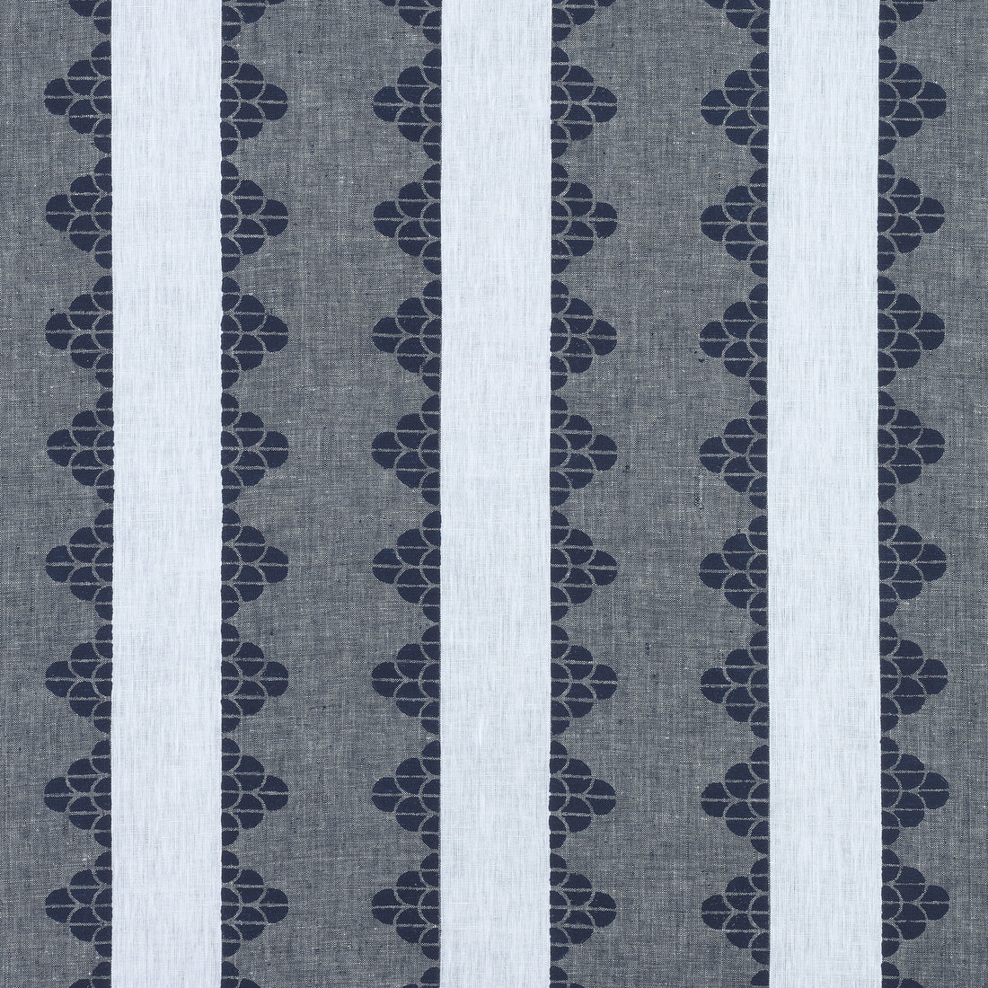 Dhara Stripe fabric in navy color - pattern number F92938 - by Thibaut in the Paramount collection
