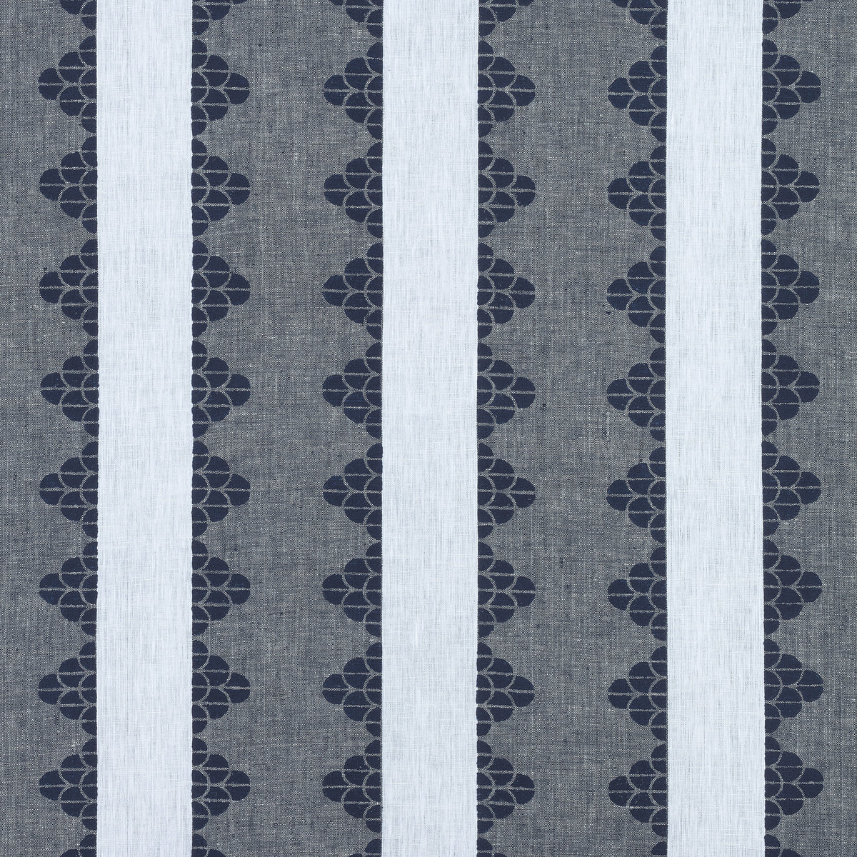 Dhara Stripe fabric in navy color - pattern number F92938 - by Thibaut in the Paramount collection