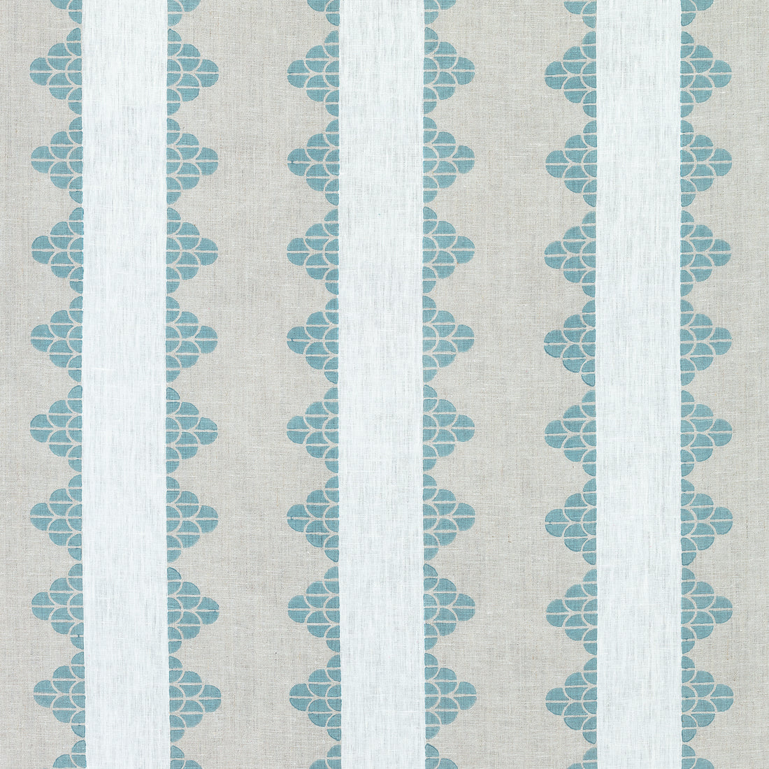 Dhara Stripe fabric in aqua color - pattern number F92941 - by Thibaut in the Paramount collection