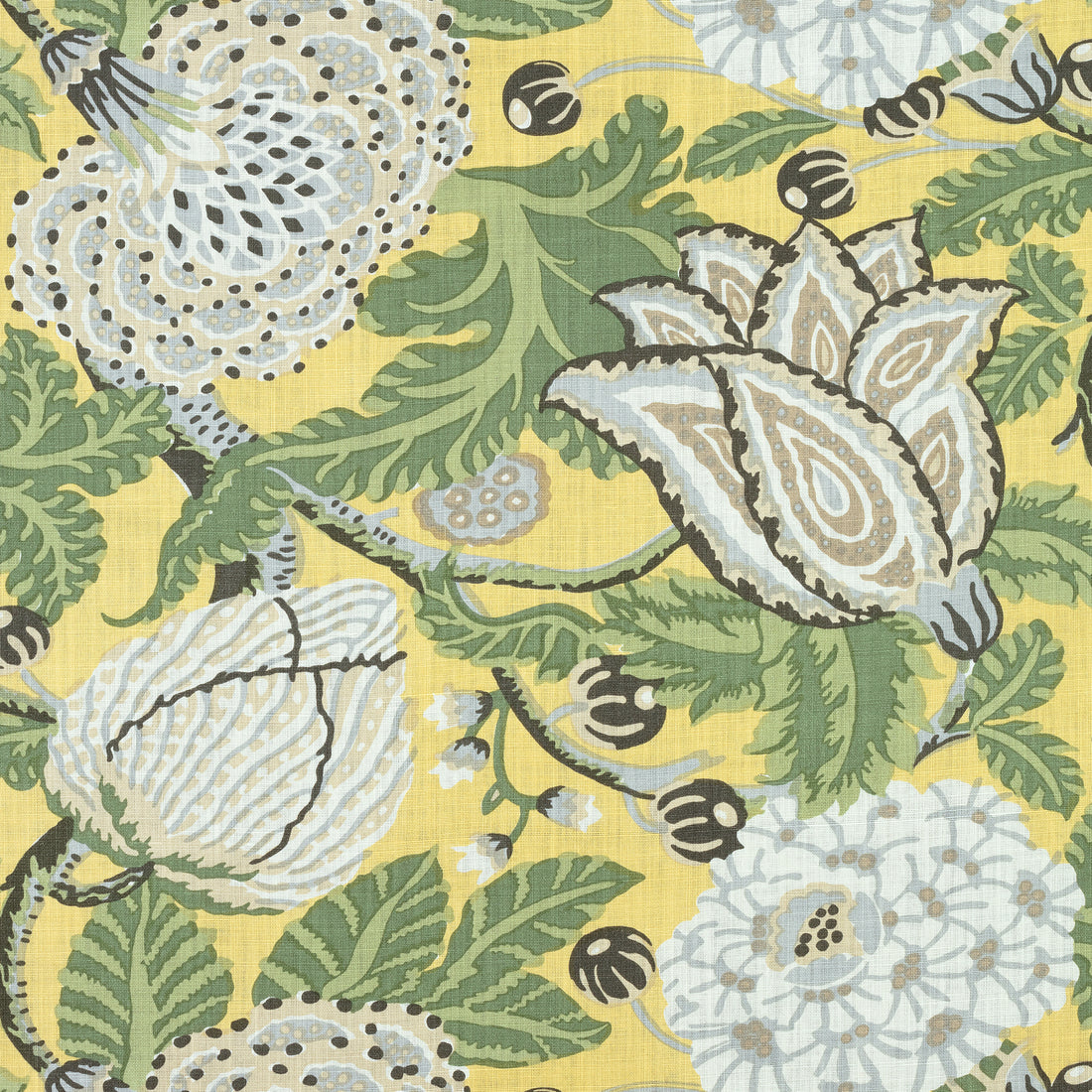 Mitford fabric in yellow color - pattern number F92947 - by Thibaut in the Paramount collection