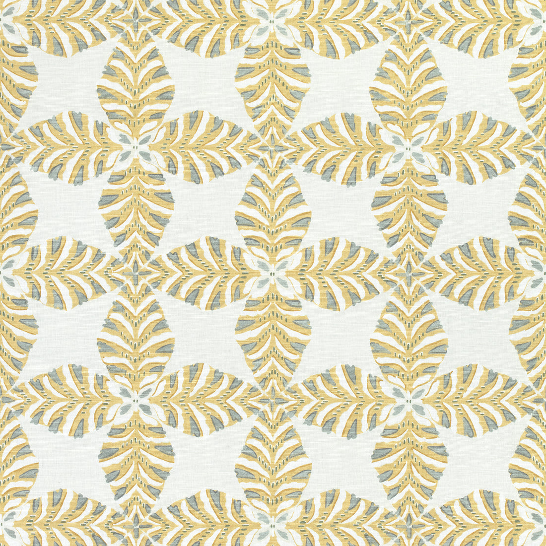 Starleaf fabric in yellow color - pattern number F92970 - by Thibaut in the Paramount collection