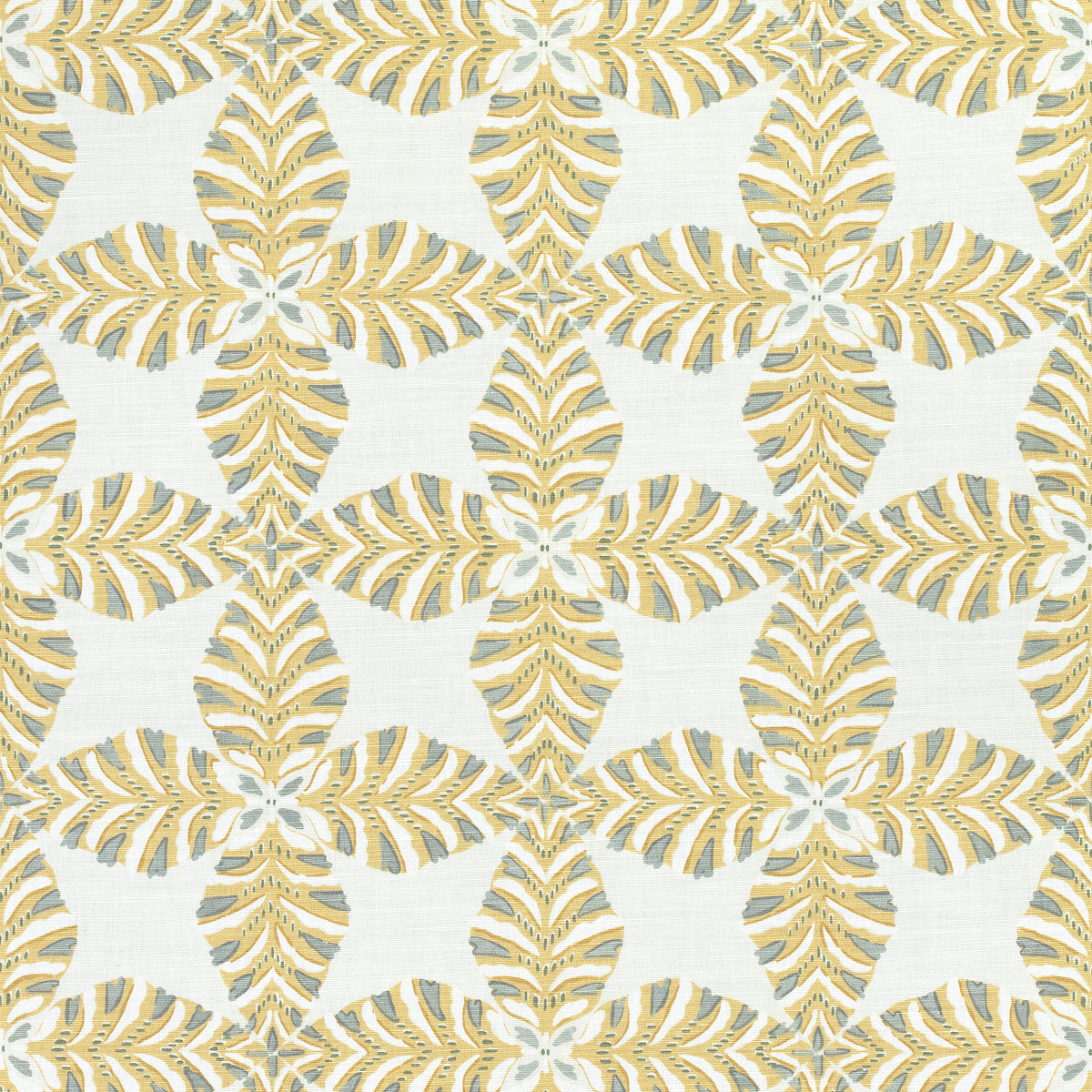 Starleaf fabric in yellow color - pattern number F92970 - by Thibaut in the Paramount collection