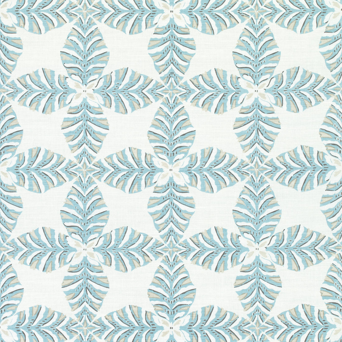 Starleaf fabric in aqua color - pattern number F92972 - by Thibaut in the Paramount collection