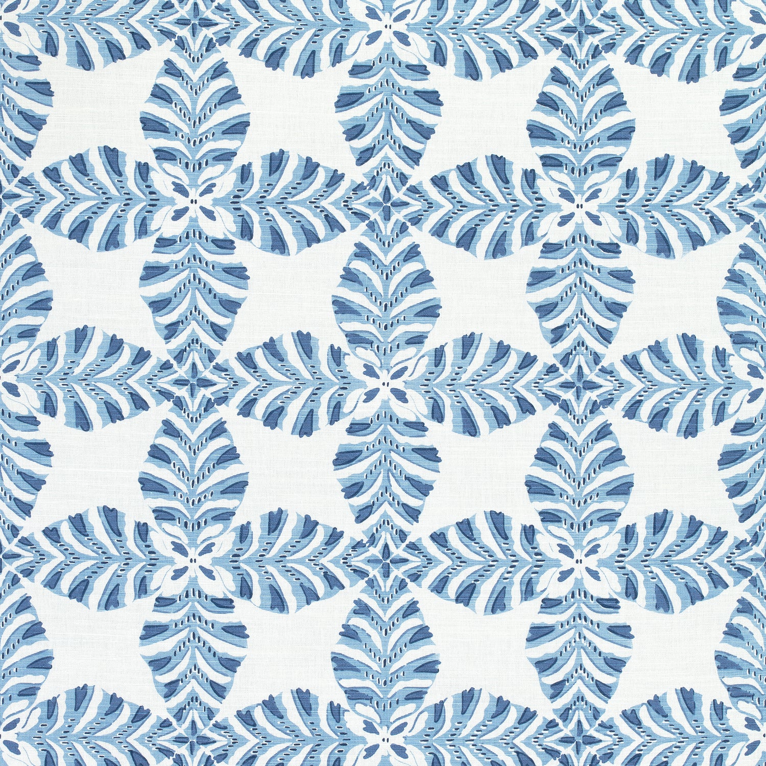 Starleaf fabric in blue color - pattern number F92974 - by Thibaut in the Paramount collection