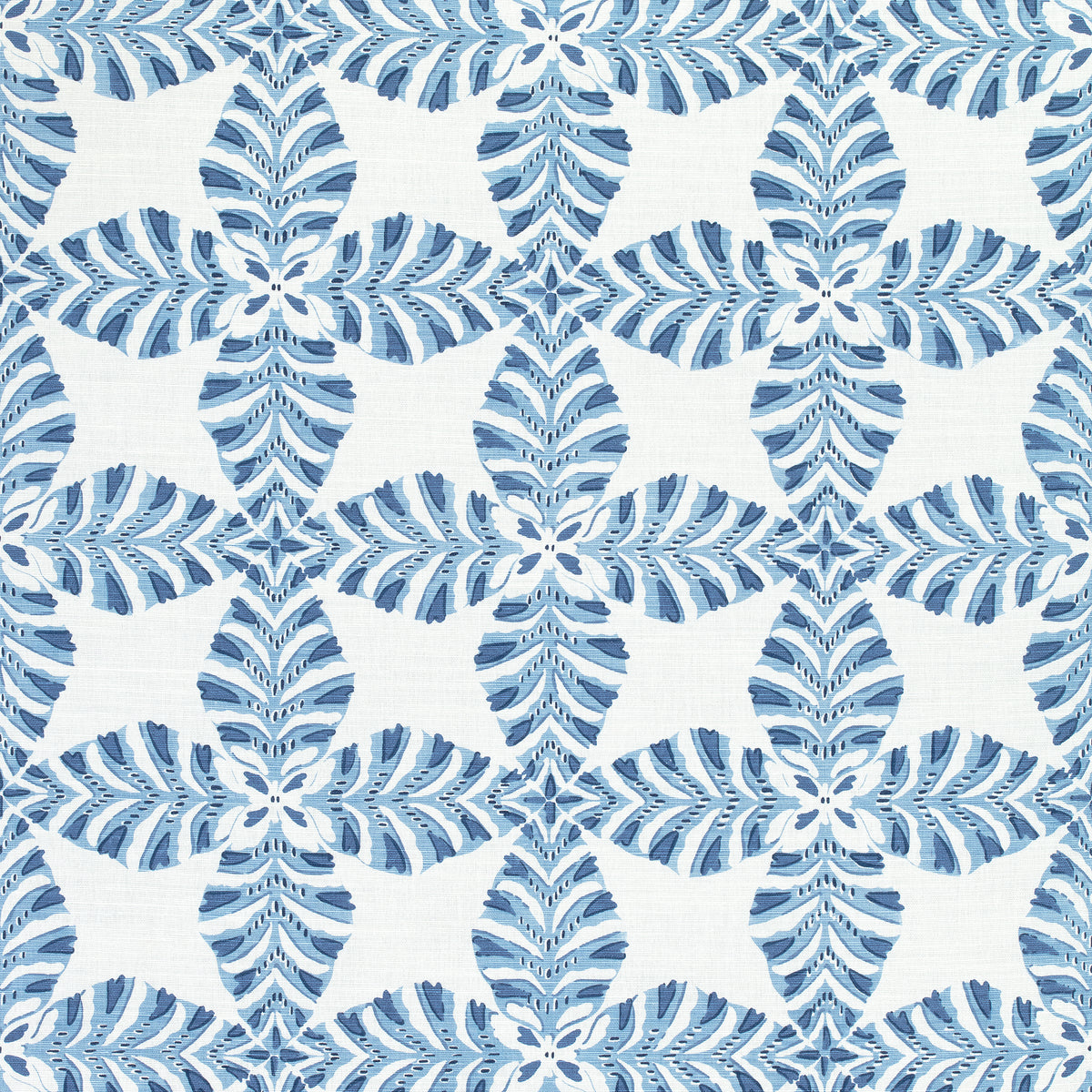 Starleaf fabric in blue color - pattern number F92974 - by Thibaut in the Paramount collection