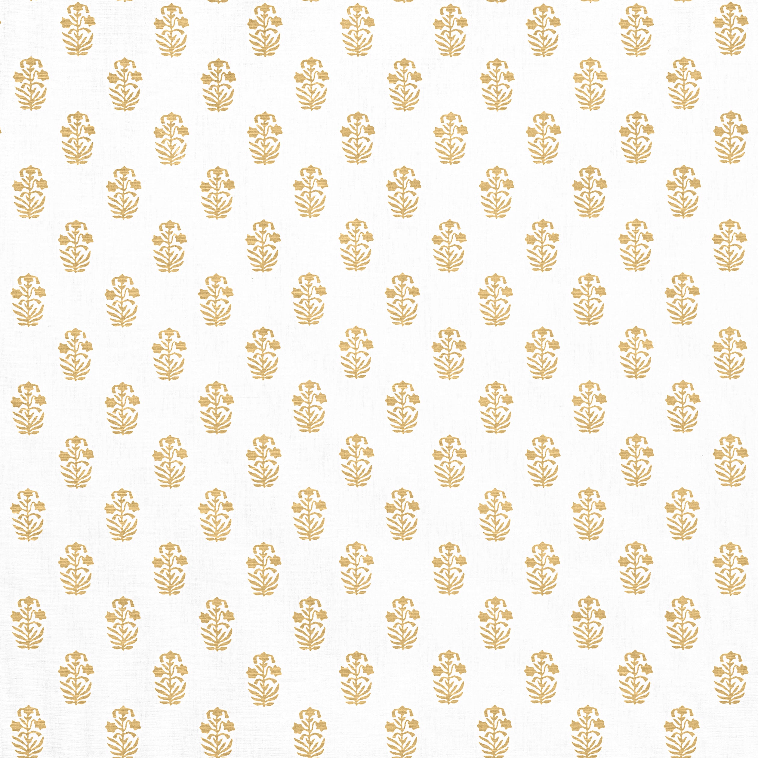 Corwin fabric in gold on white color - pattern number F936404 - by Thibaut in the Indienne collection