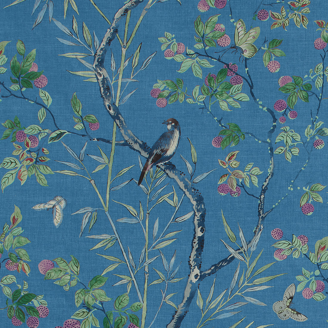 Claire fabric in navy color - pattern number F942008 - by Thibaut in the Sojourn collection