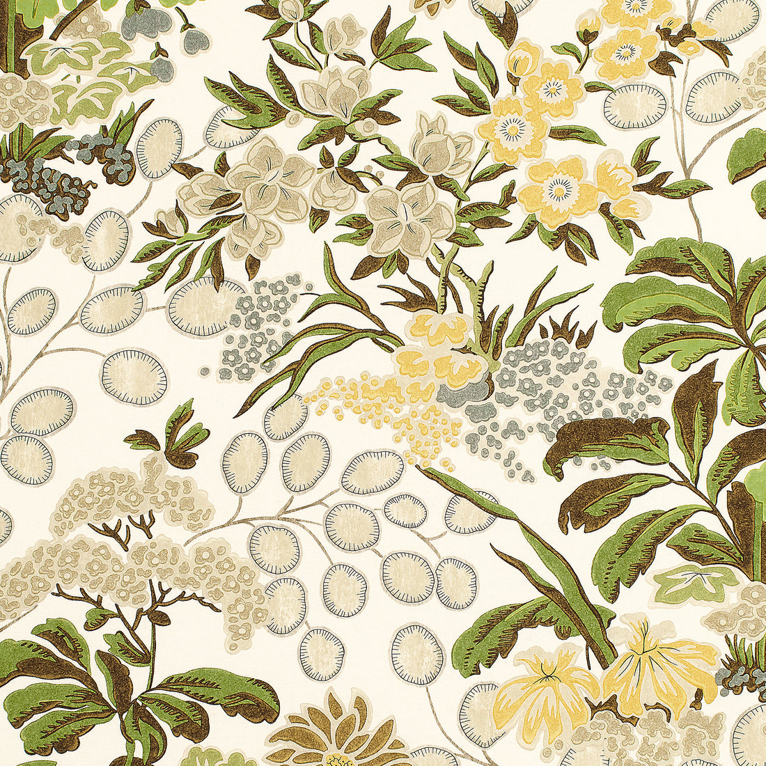 Meadow fabric in green color - pattern number F942035 - by Thibaut in the Sojourn collection