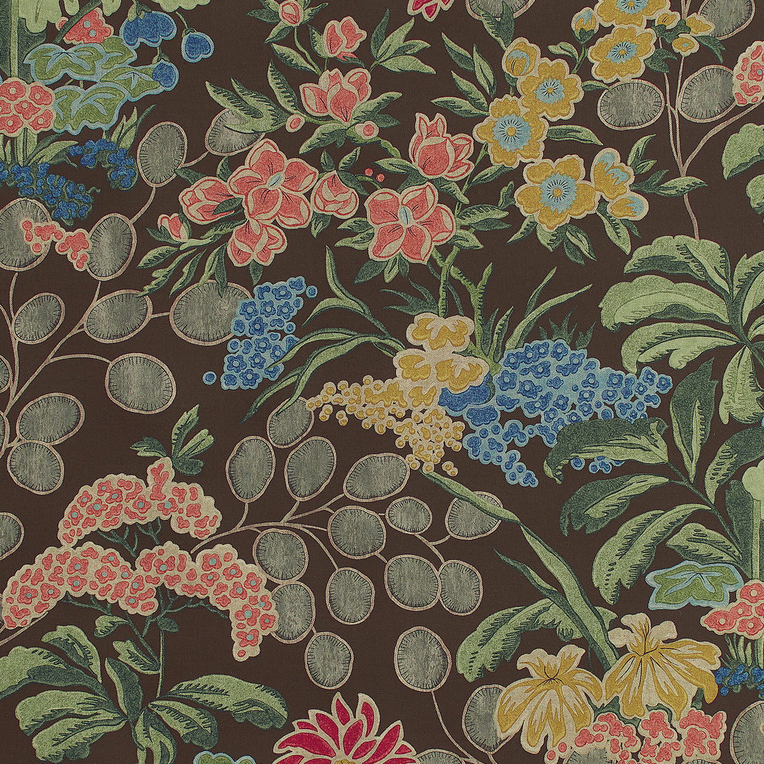 Meadow fabric in brown color - pattern number F942037 - by Thibaut in the Sojourn collection