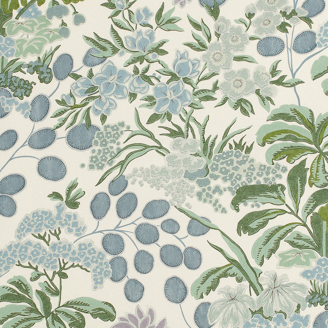 Meadow fabric in lavender and blue color - pattern number F942038 - by Thibaut in the Sojourn collection