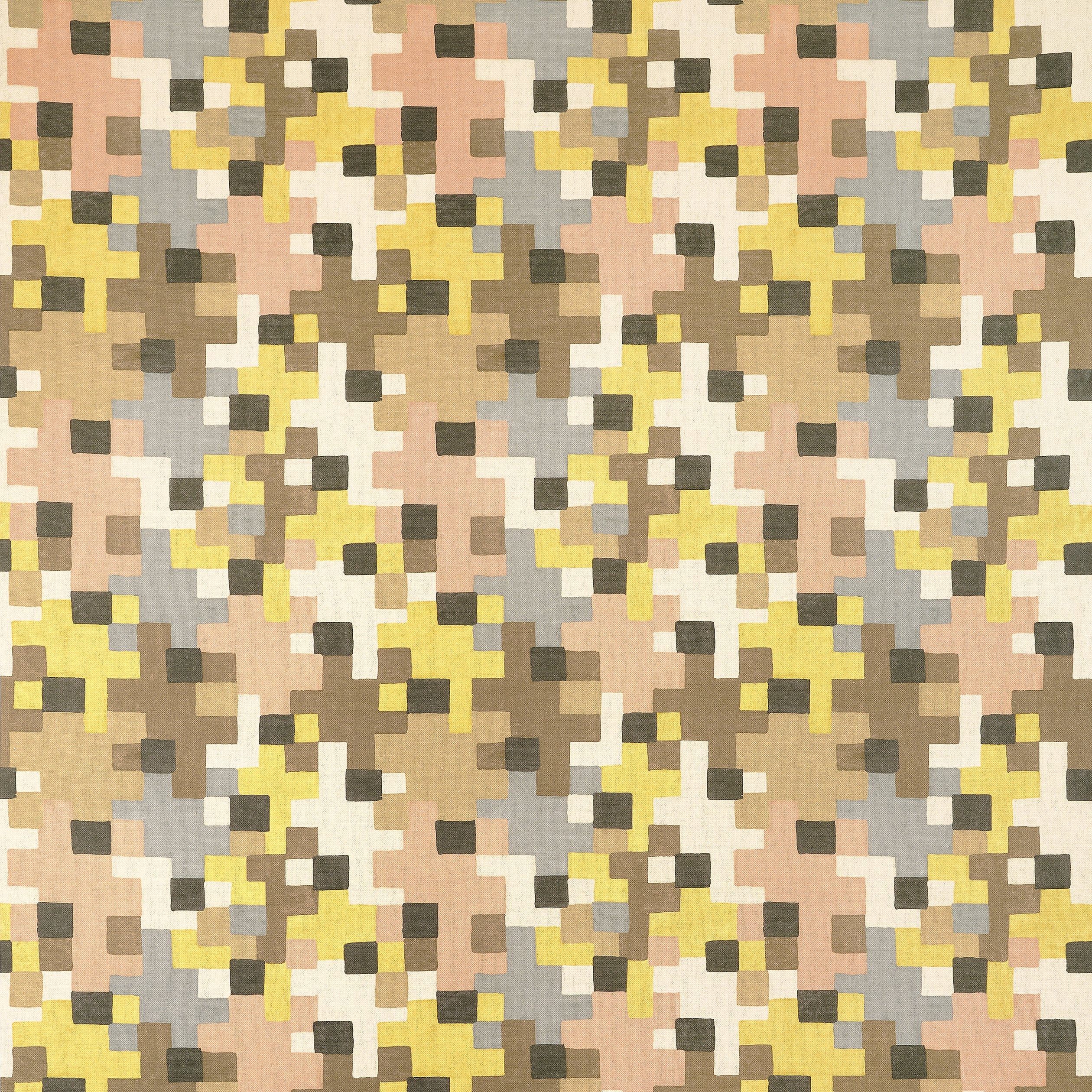 Pixel fabric in apricot and ginger color - pattern number F945043 - by Thibaut in the Wanderlust collection