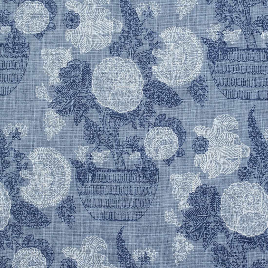 Tullamore fabric in blue color - pattern number F972592 - by Thibaut in the Chestnut Hill collection