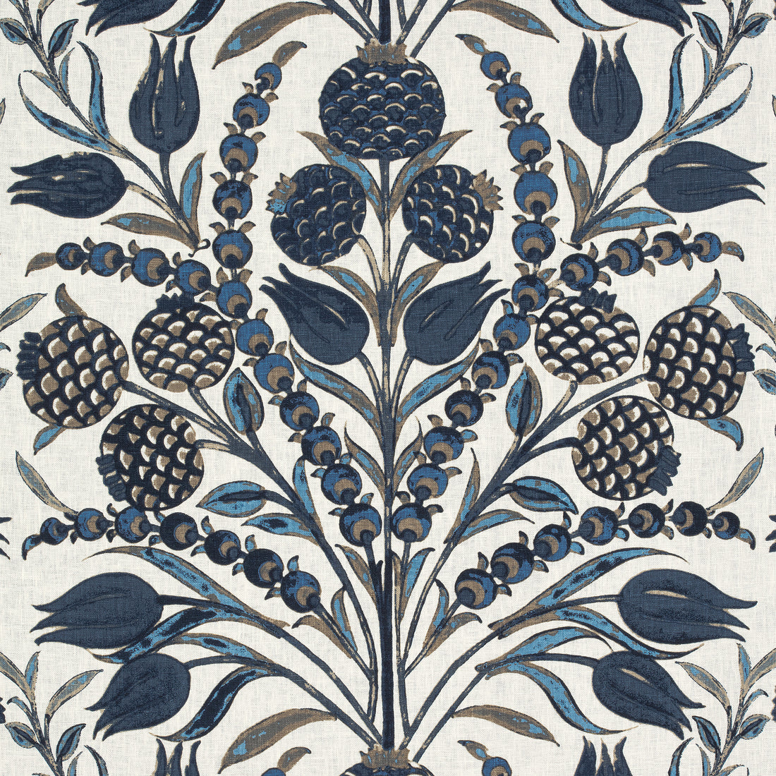 Corneila fabric in navy color - pattern number F972603 - by Thibaut in the Chestnut Hill collection