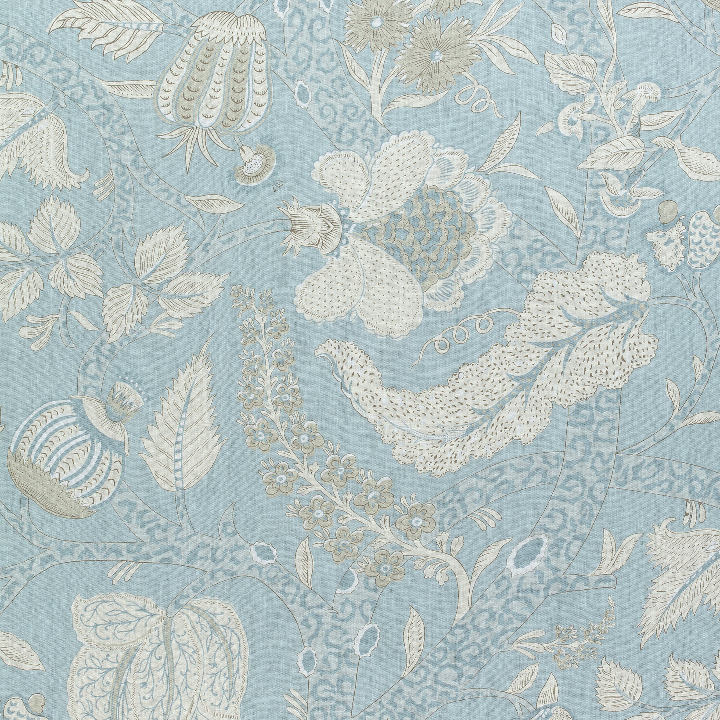 Macbeth fabric in aqua color - pattern number F972623 - by Thibaut in the Chestnut Hill collection