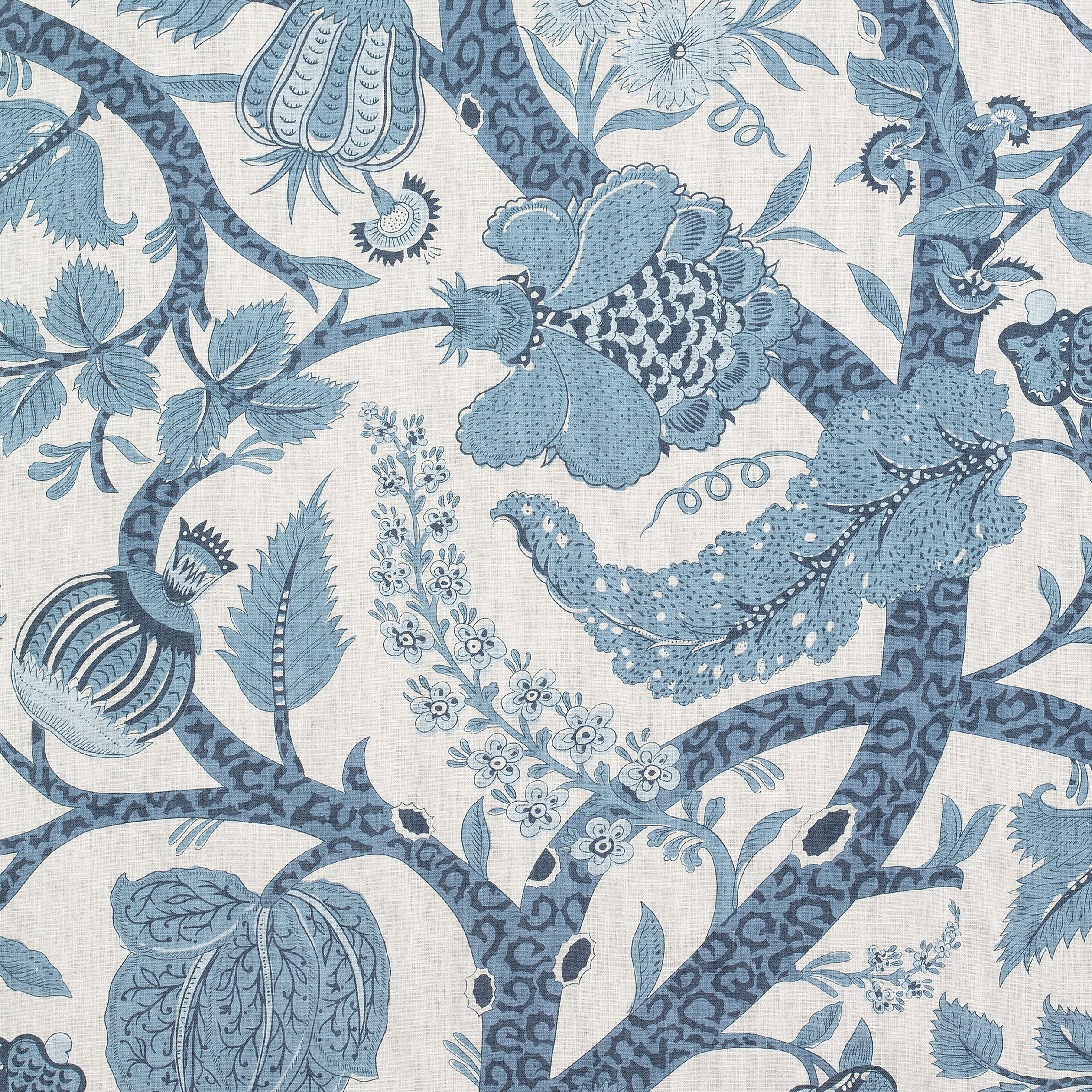 Macbeth fabric in blue color - pattern number F972624 - by Thibaut in the Chestnut Hill collection