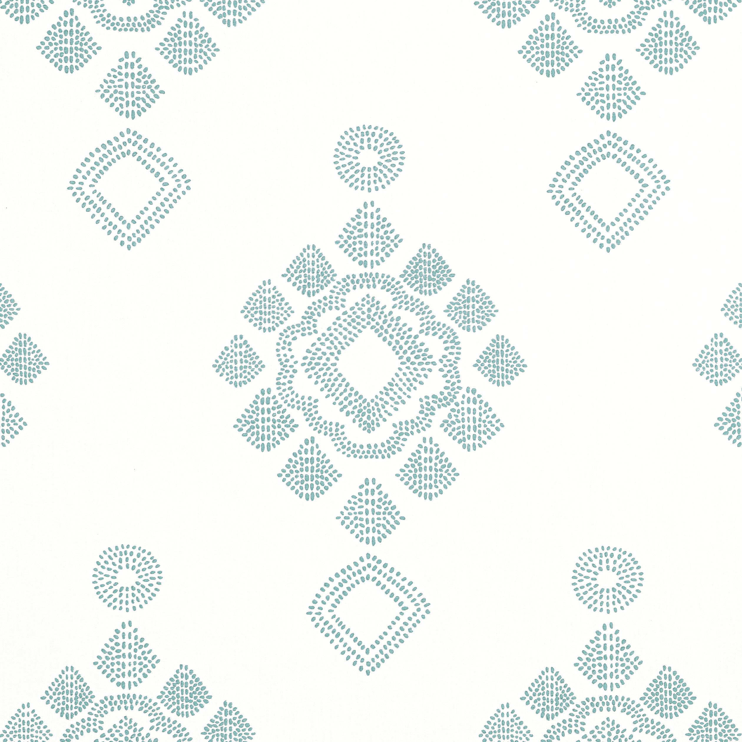 Province Medallion fabric in seaglass color - pattern number F981320 - by Thibaut in the Montecito collection