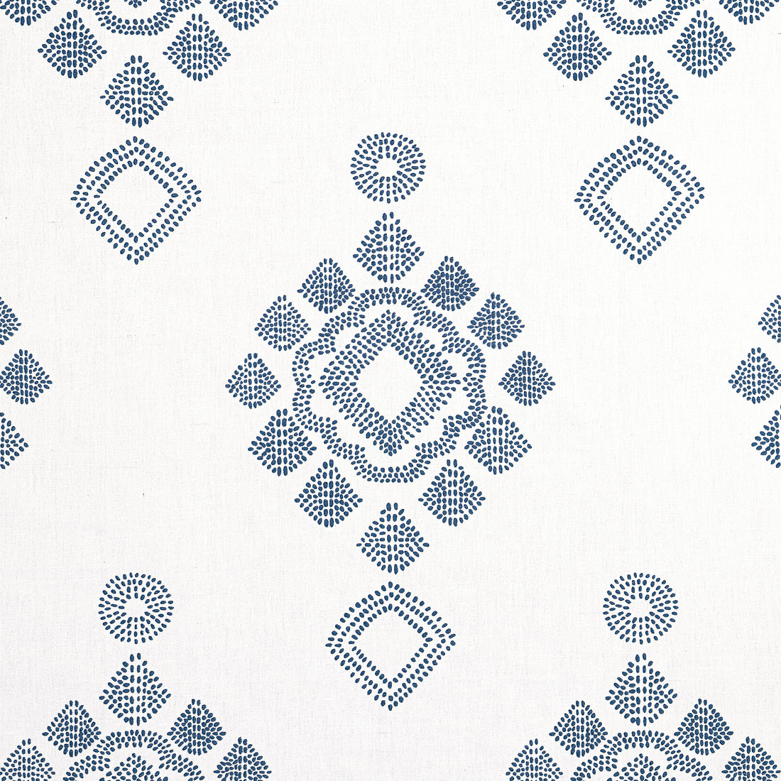 Province Medallion fabric in navy color - pattern number F981323 - by Thibaut in the Montecito collection