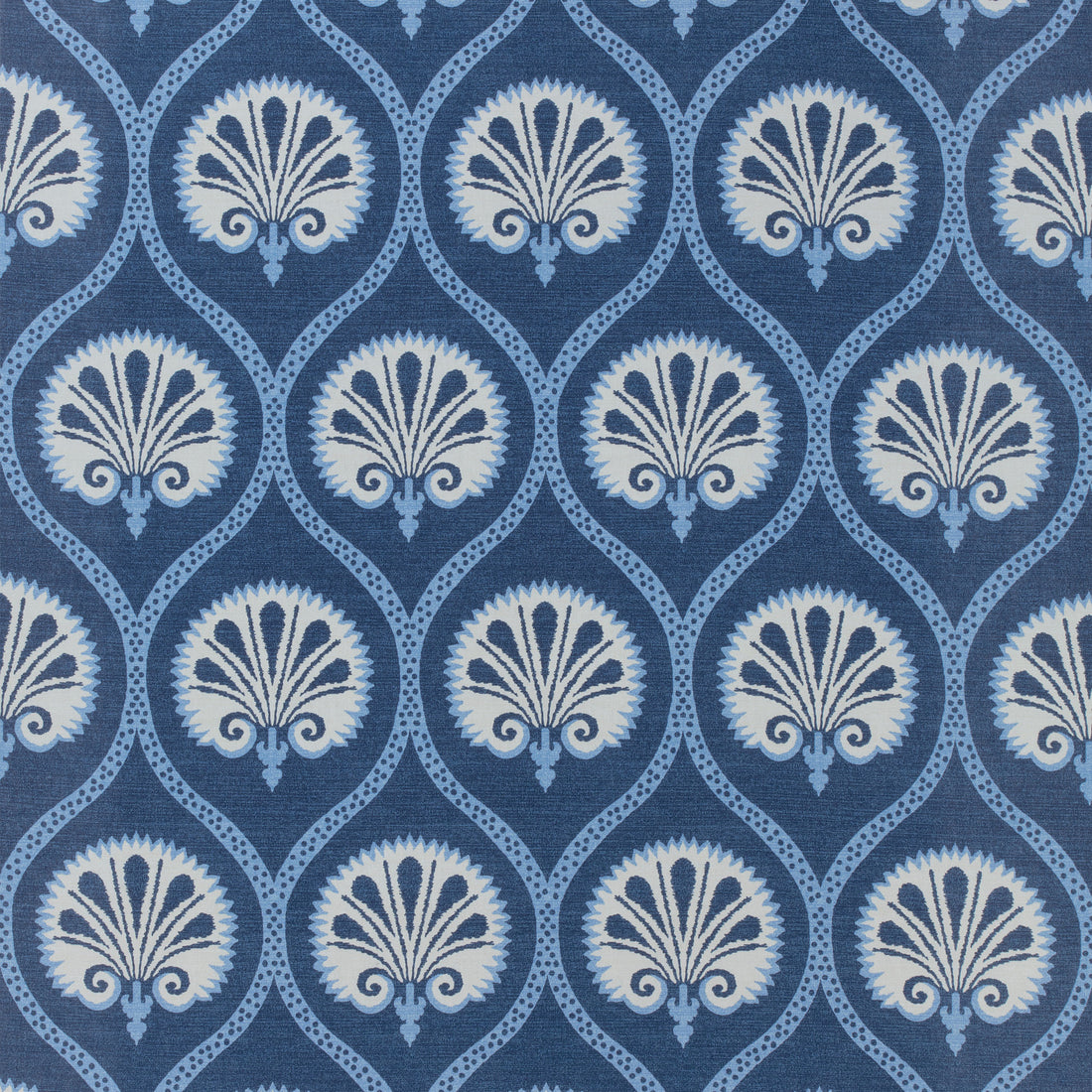 Kimberly fabric in blue and white color - pattern number F985019 - by Thibaut in the Greenwood collection